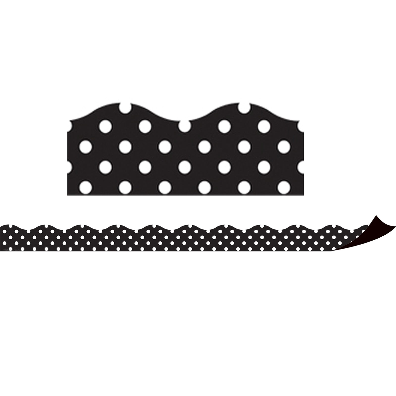 Black Polka Dots Magnetic Border
