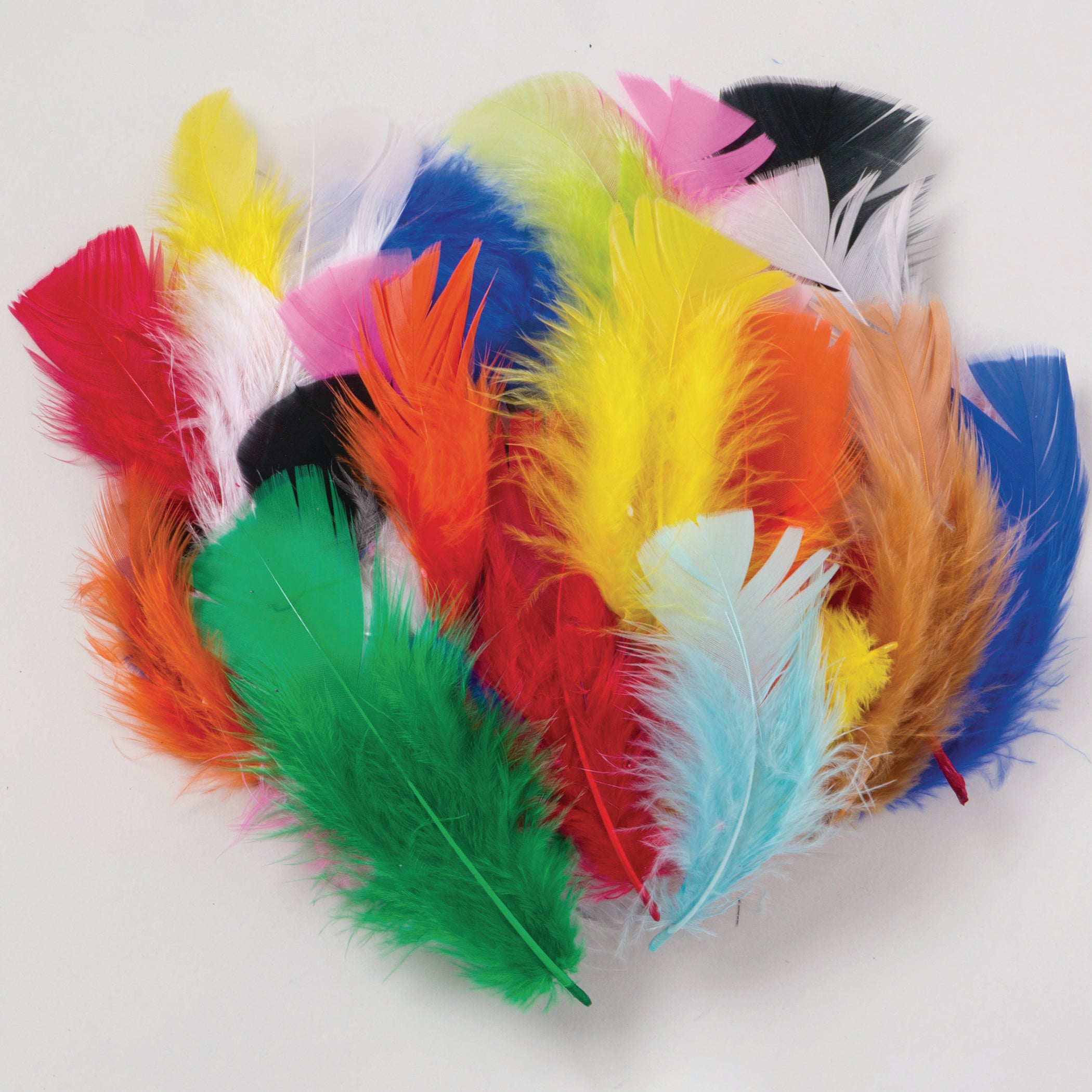 Turkey Plumage Feathers, Bright Hues Assorted, Assorted Sizes, 1 oz.