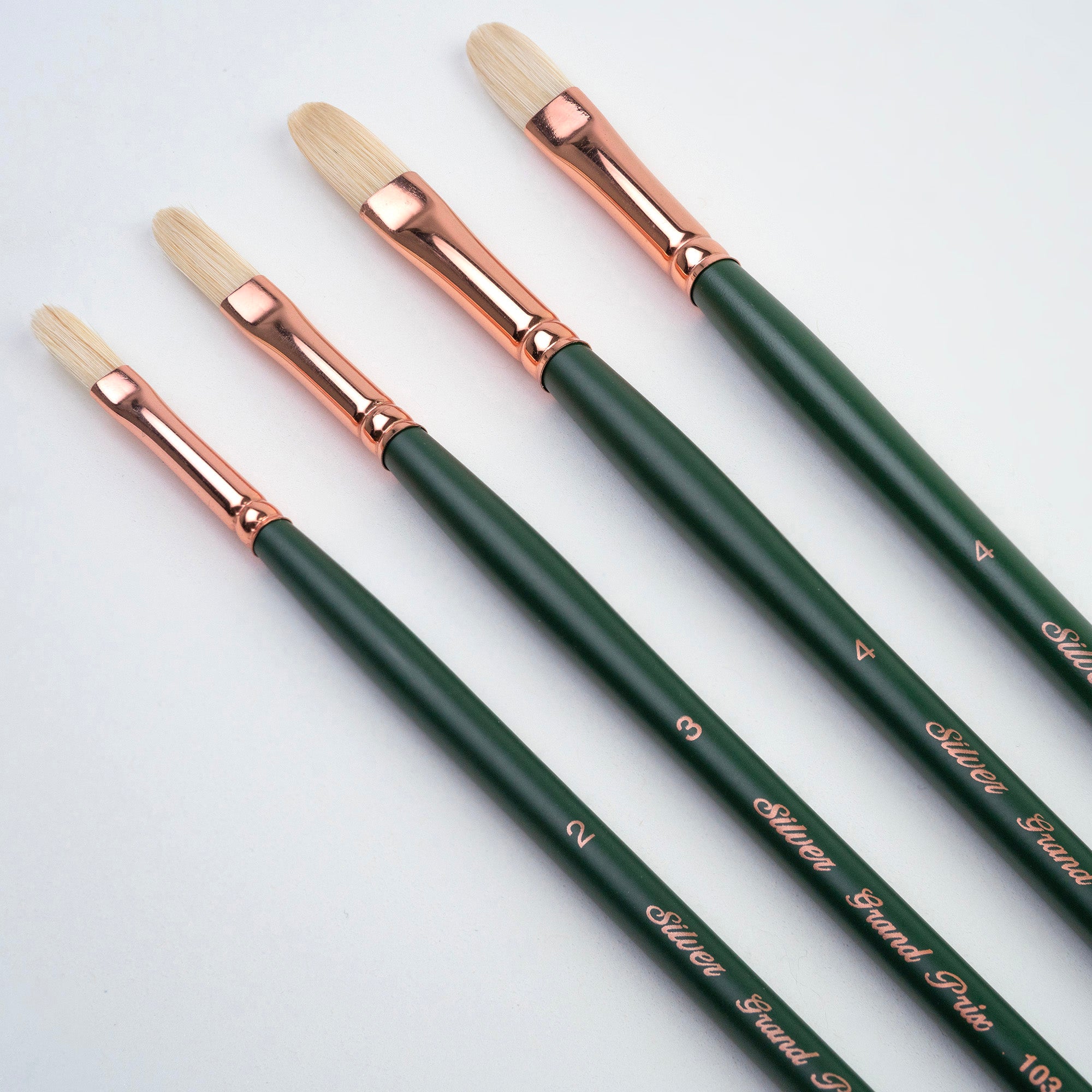 Grand Prix Long Filberts, 4 Brushes