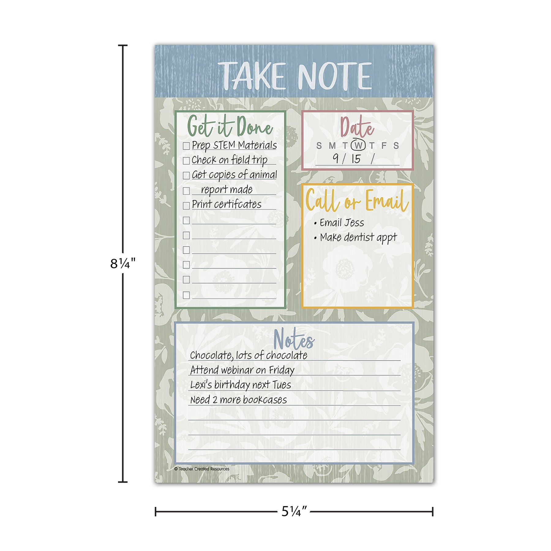 Classroom Cottage Notepad, 50 Sheets