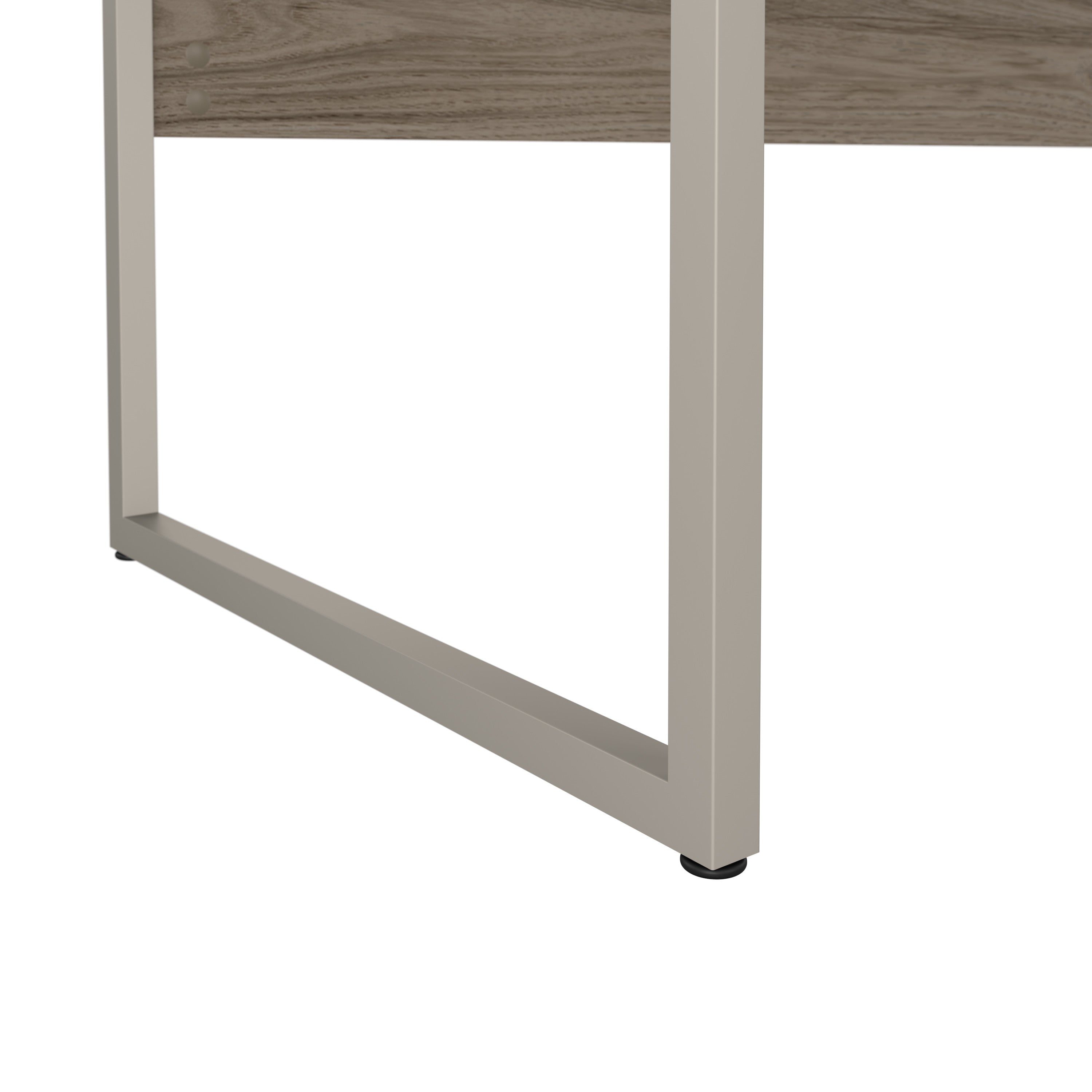 Bush Business Furniture Hybrid 72W x 30D Computer Table Desk with Metal Legs in Modern Hickory - 71.02" Width x 29.37" Depth x 29.91" Height
