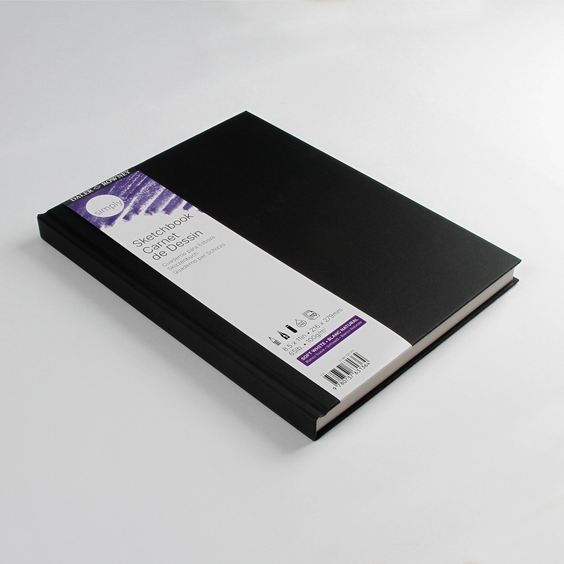 Simply... Sketchbook, Soft White, 110 Sheet, 8.5x11 inch, 1 Count