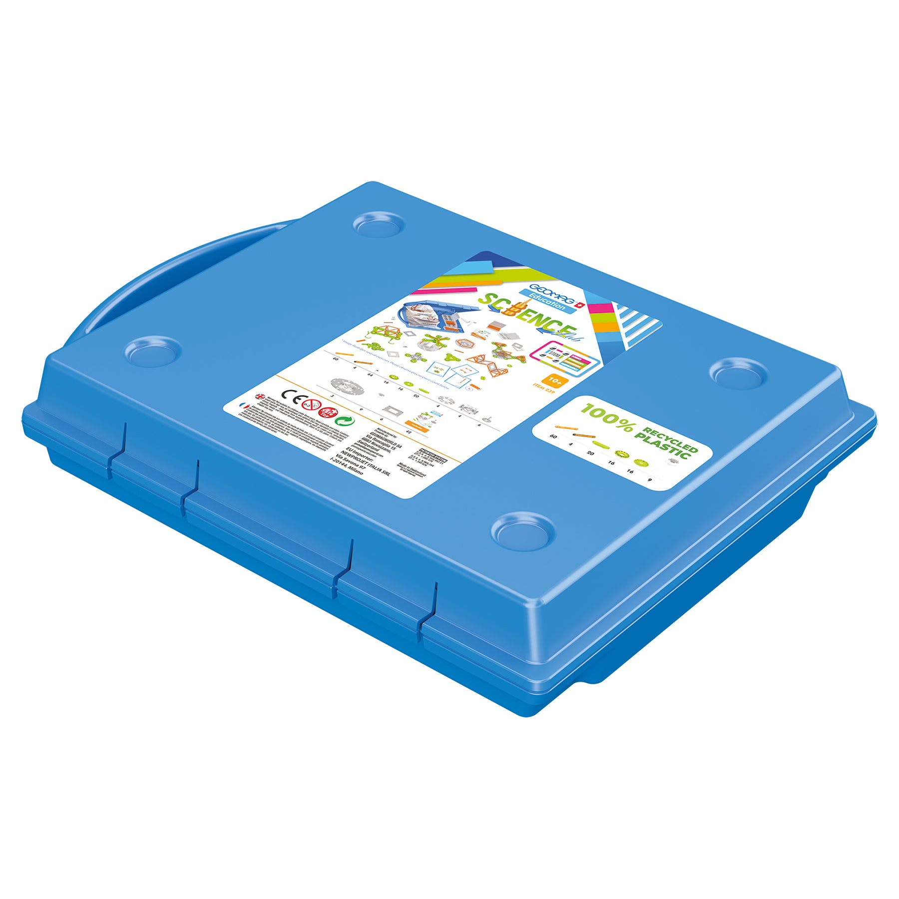 Geomag™ Magnetic STEM Lab Set Toy, 100% Recyled Materials, 246 Pieces