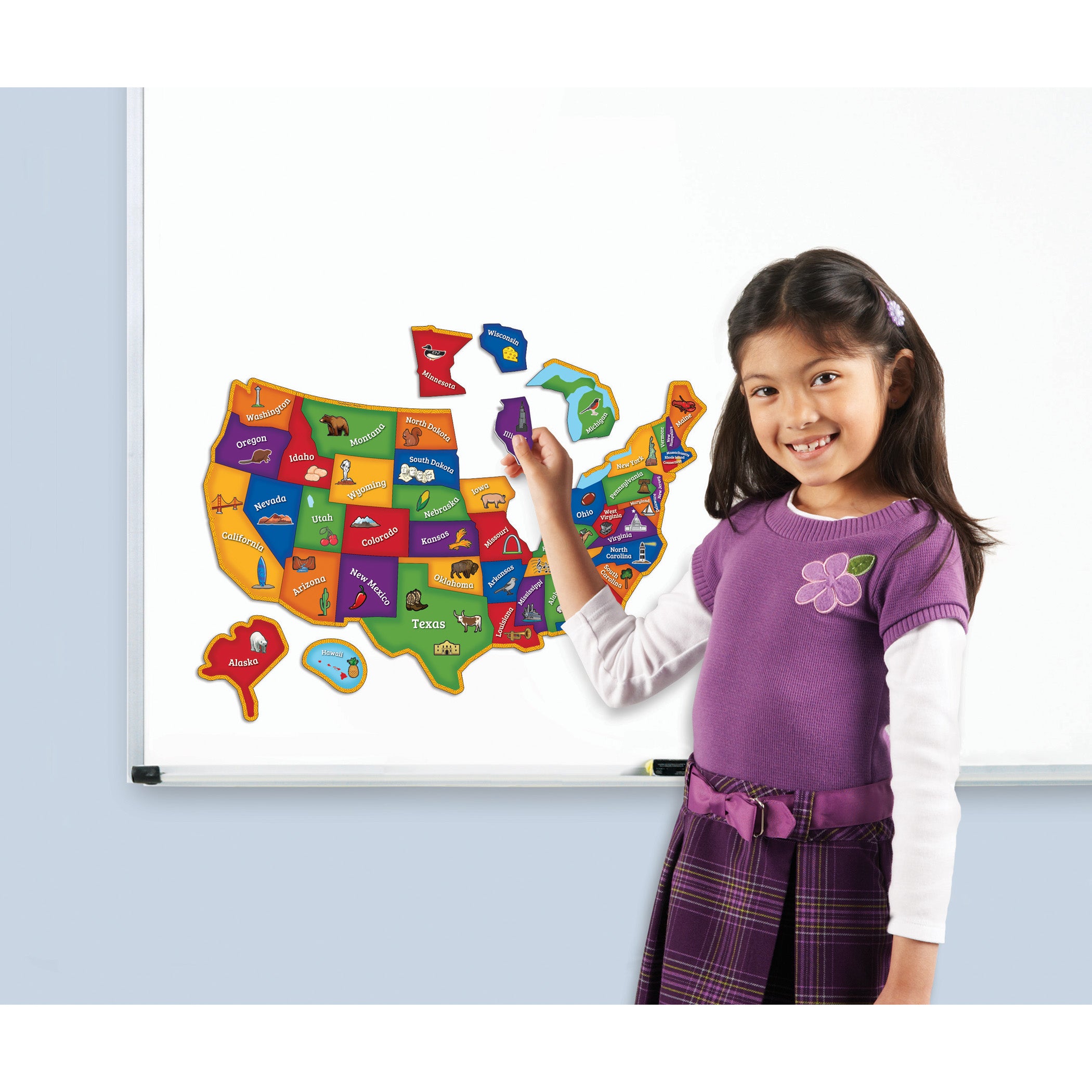 Magnetic U.S. Map Puzzle