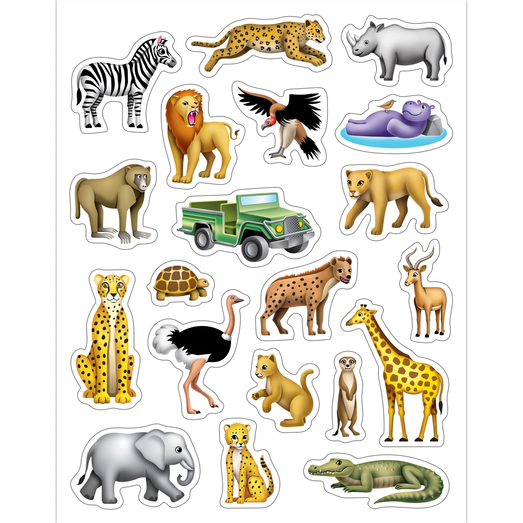 Safari Stickers, Pack of 120