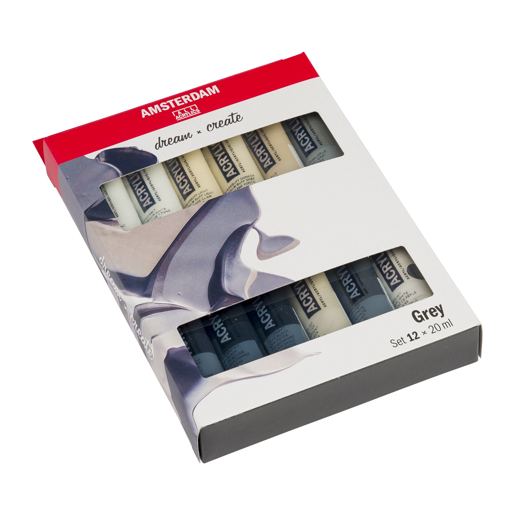 Standard Acrylic Greys Set, 12 x 20mL