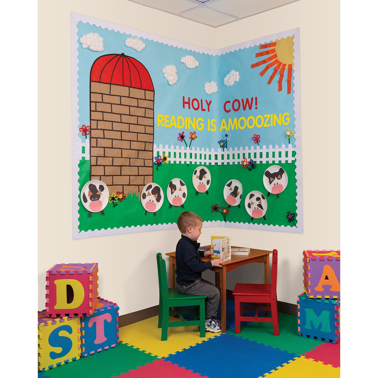 Bulletin Board Art Paper, Lite Blue, 48" x 50', 1 Roll