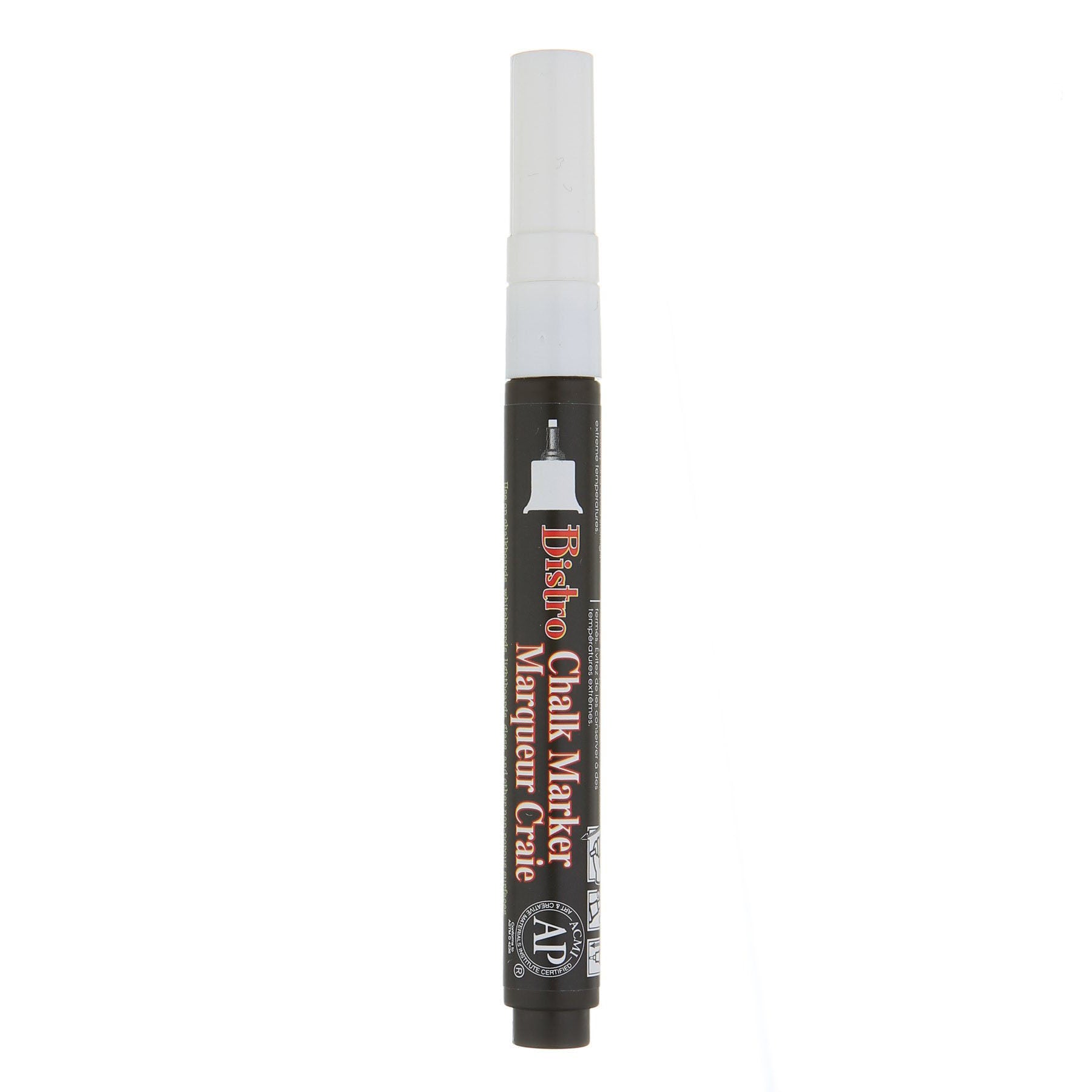 Bistro Single White Marker, Extra Fine Tip