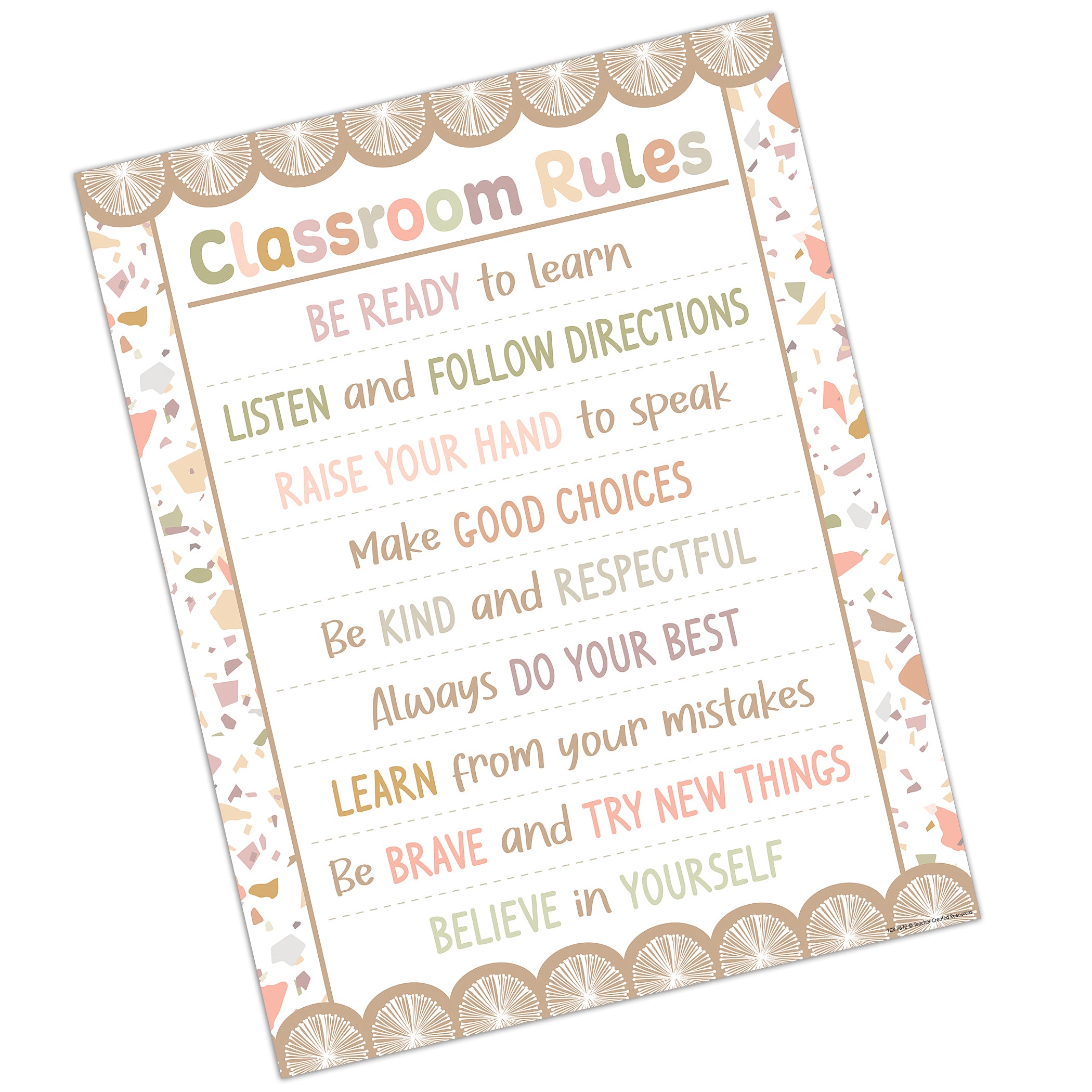 Terrazzo Tones Class Rules Chart, 17" x 22"