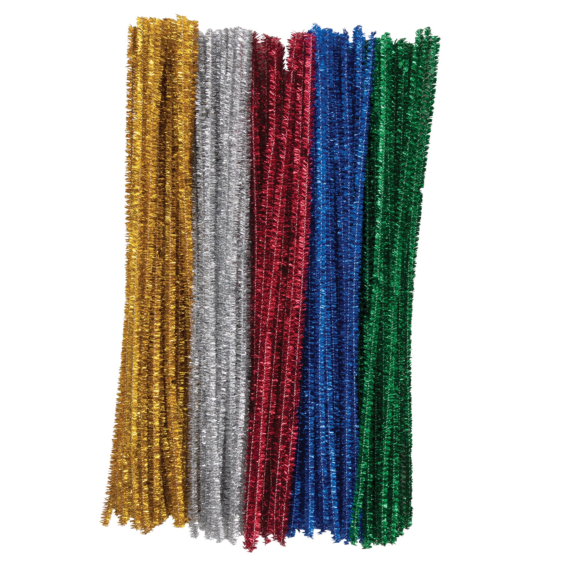 Jumbo Sparkle Stems, Assorted Colors, 12" x 6 mm, 100 Pieces