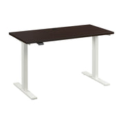 Bush Business Furniture Move 60 Series 48W x 24D Electric Height Adjustable Standing Desk in Mocha Cherry with White Base - 47.6" Width x 23.62" Depth x 27.44" Height