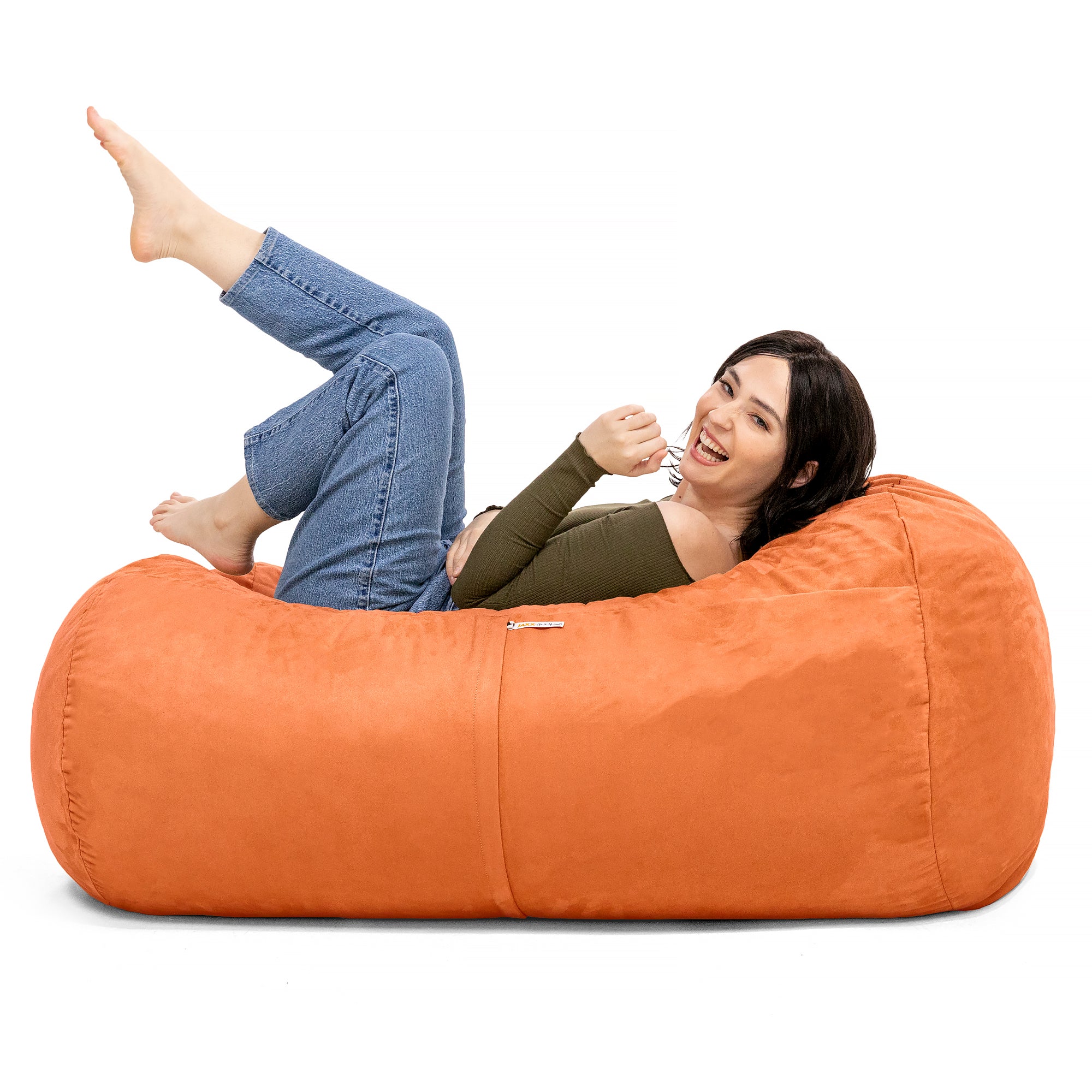 Jaxx Sofa Saxx 4-foot Bean Bag Lounger, Mandarin