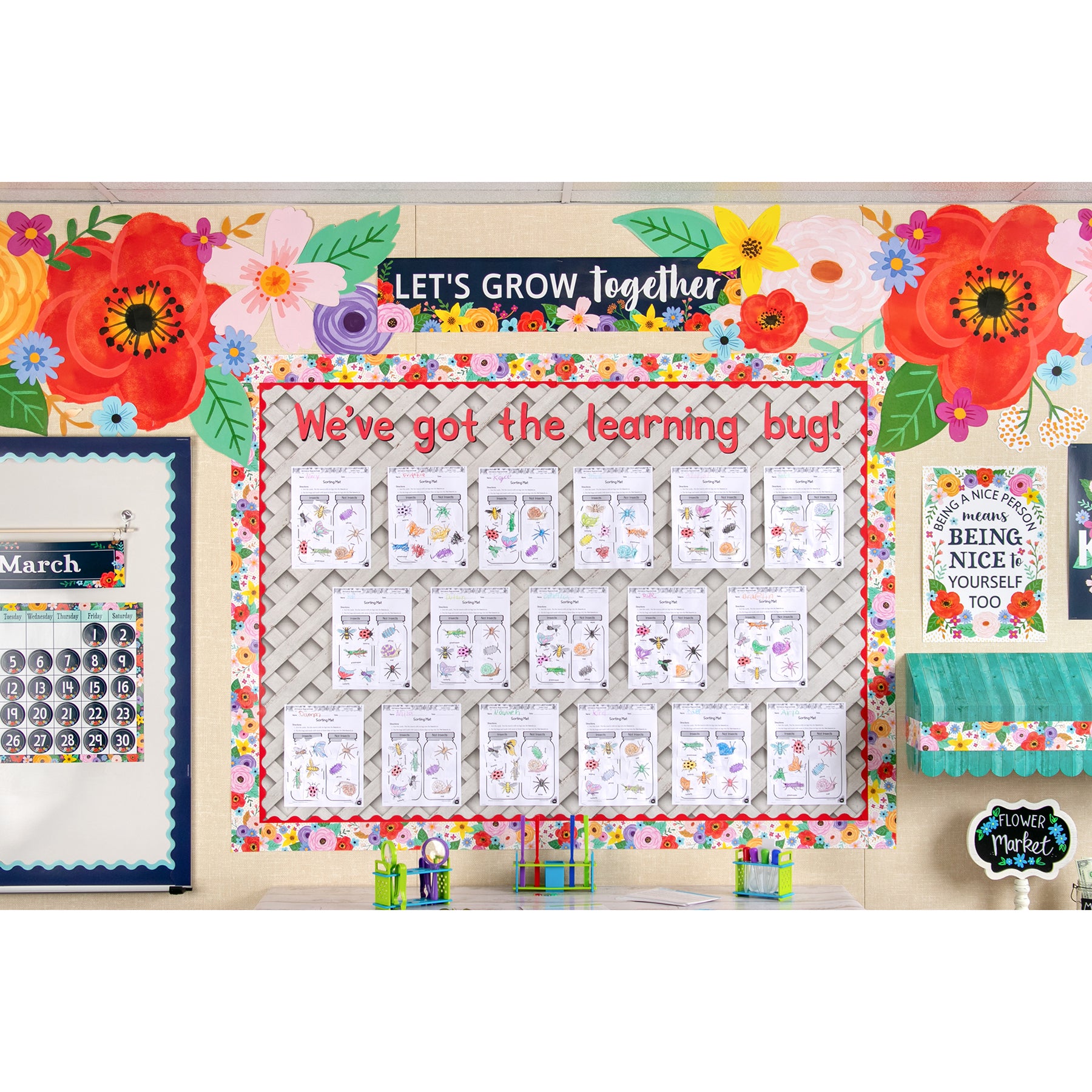 Wildflowers Let's Grow Together Banner, 8" x 39"