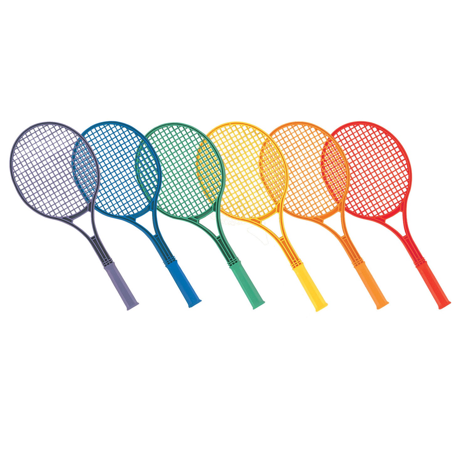 Plastic Tennis Racket Set, 6 Assorted Colors