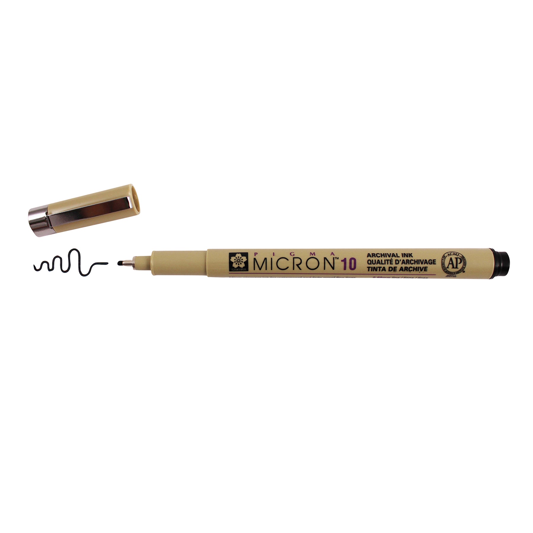 Pigma Micron Pen, Black, 0.60mm Size 10