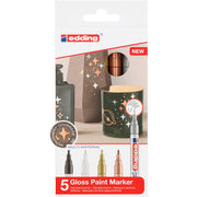 edding 751 Gloss Paint Marker - Set of 5 - Metallic