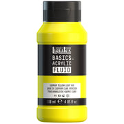 LQ BASICS Acrylic Fluid 118ml Bottle -  Cadmium Yellow Light Hue