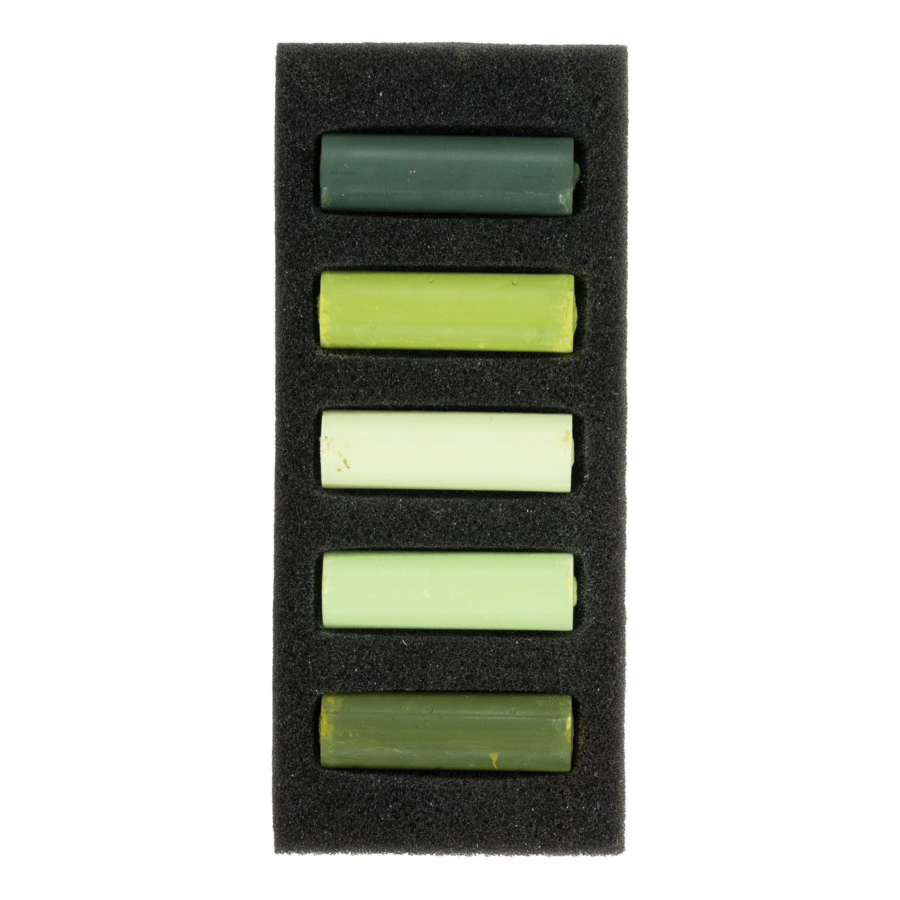 Soft Pastels Micro Sets, 5 Half Sticks, Lush Greens