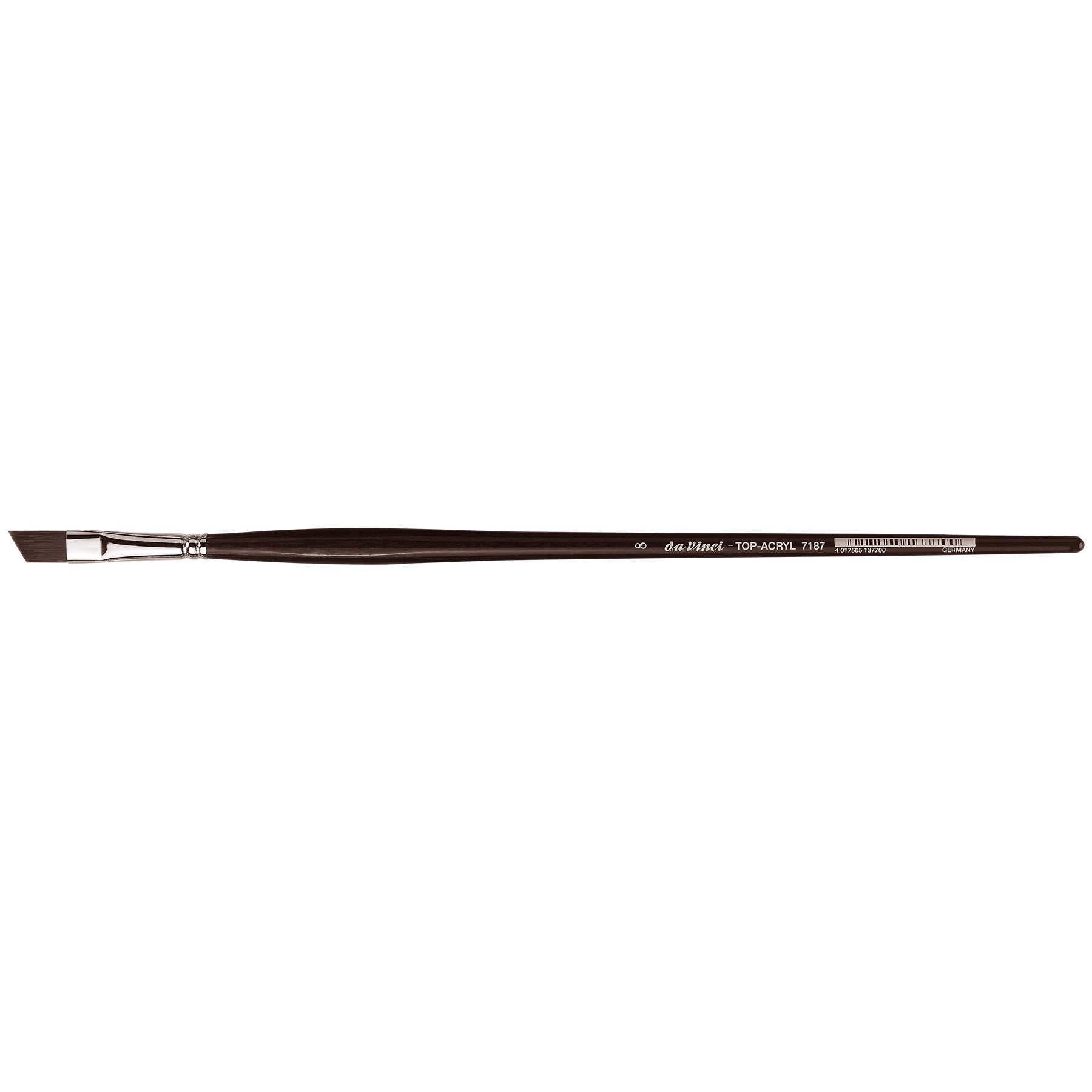 TOP-ACRYL Red-Brown Brush, Synthetic, Acrylic & Oil, Slant, Series 7187, Size 8