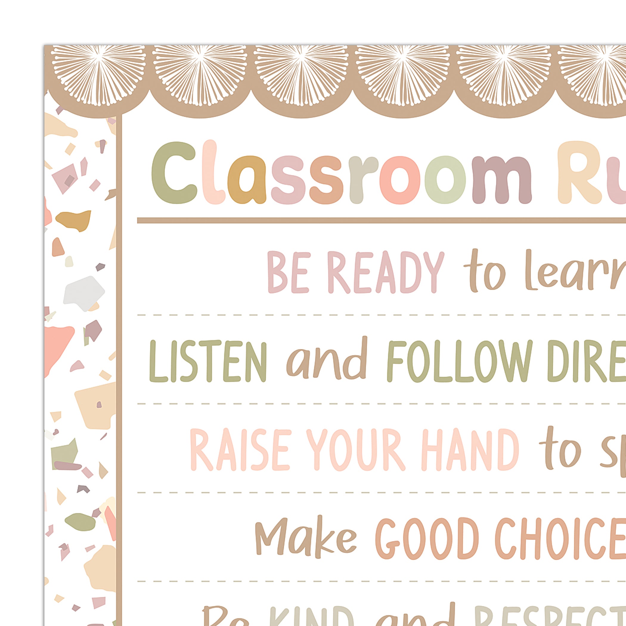 Terrazzo Tones Class Rules Chart, 17" x 22"