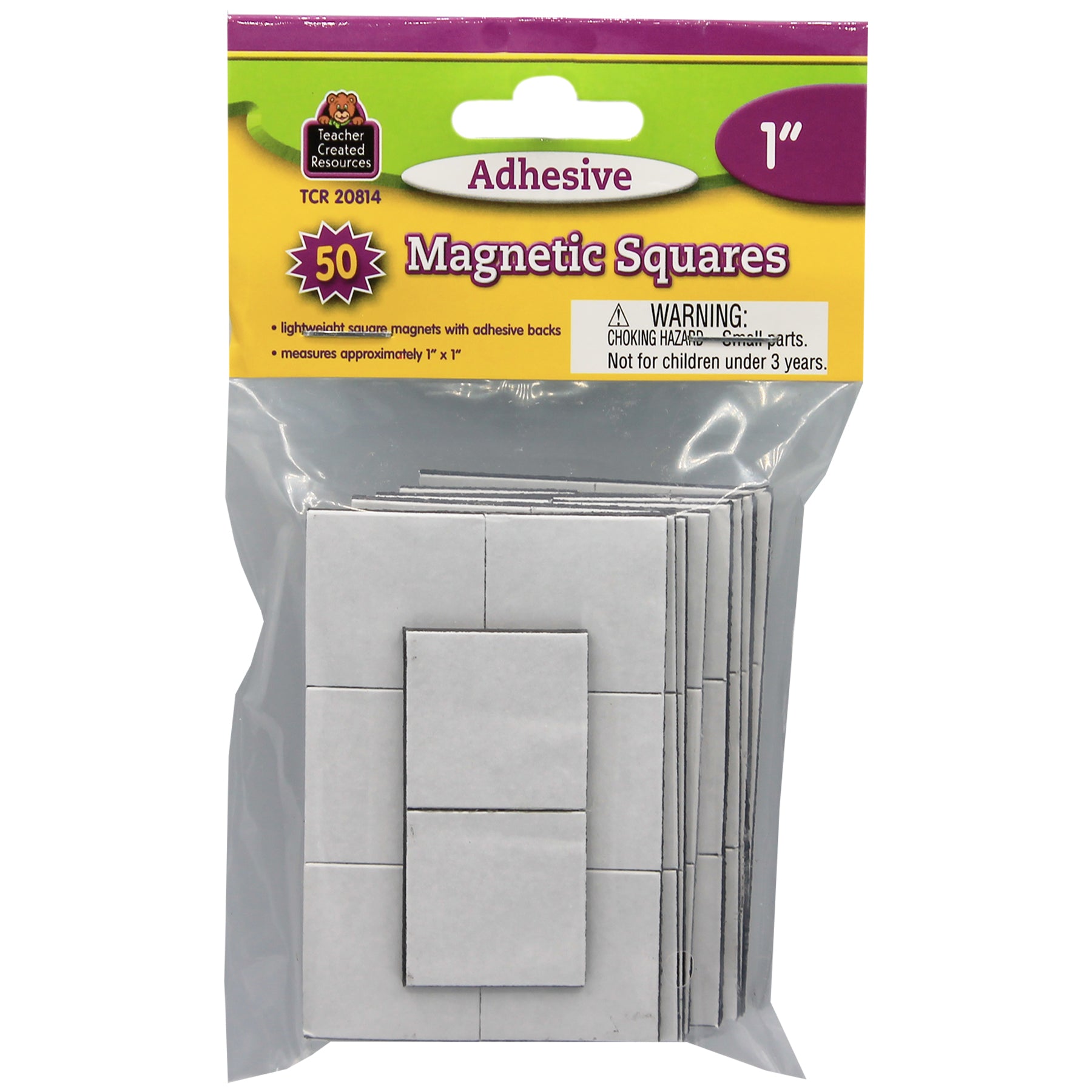 Adhesive Magnetic Squares (1" sq)