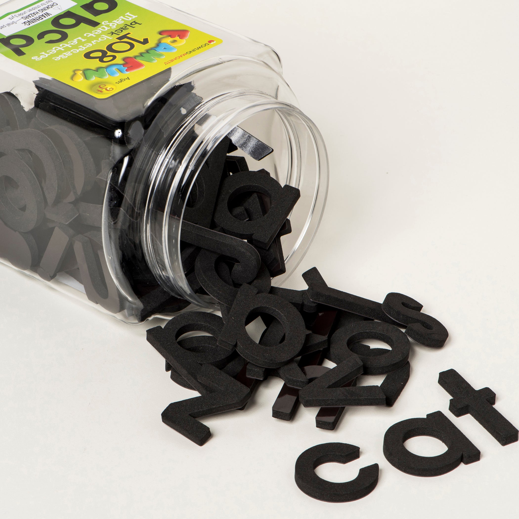 Foam Fun!™ Lowercase Black Magnetic Letters, 108 Pieces