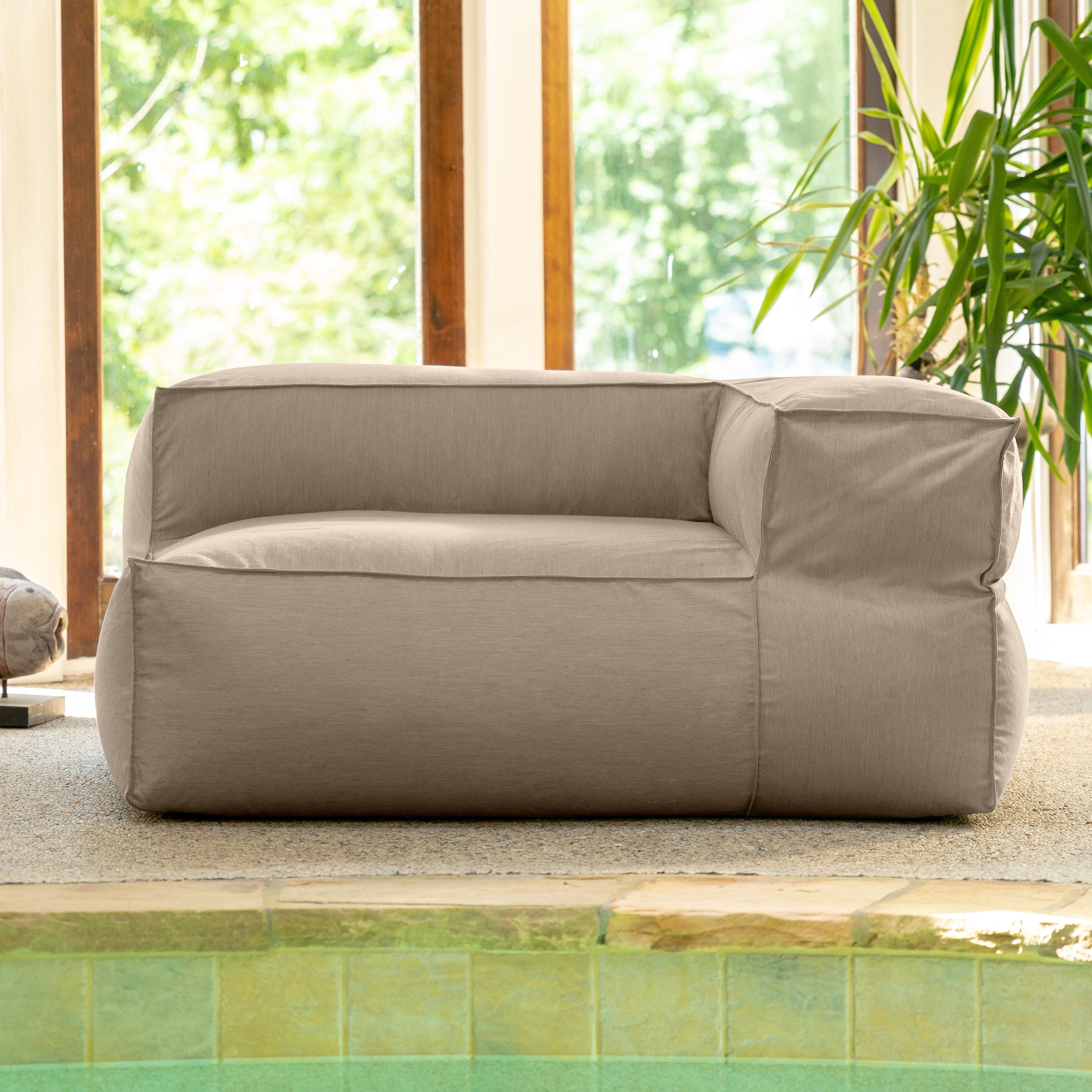 Baya Outdoor Left Corner - Sunbrella, Ash