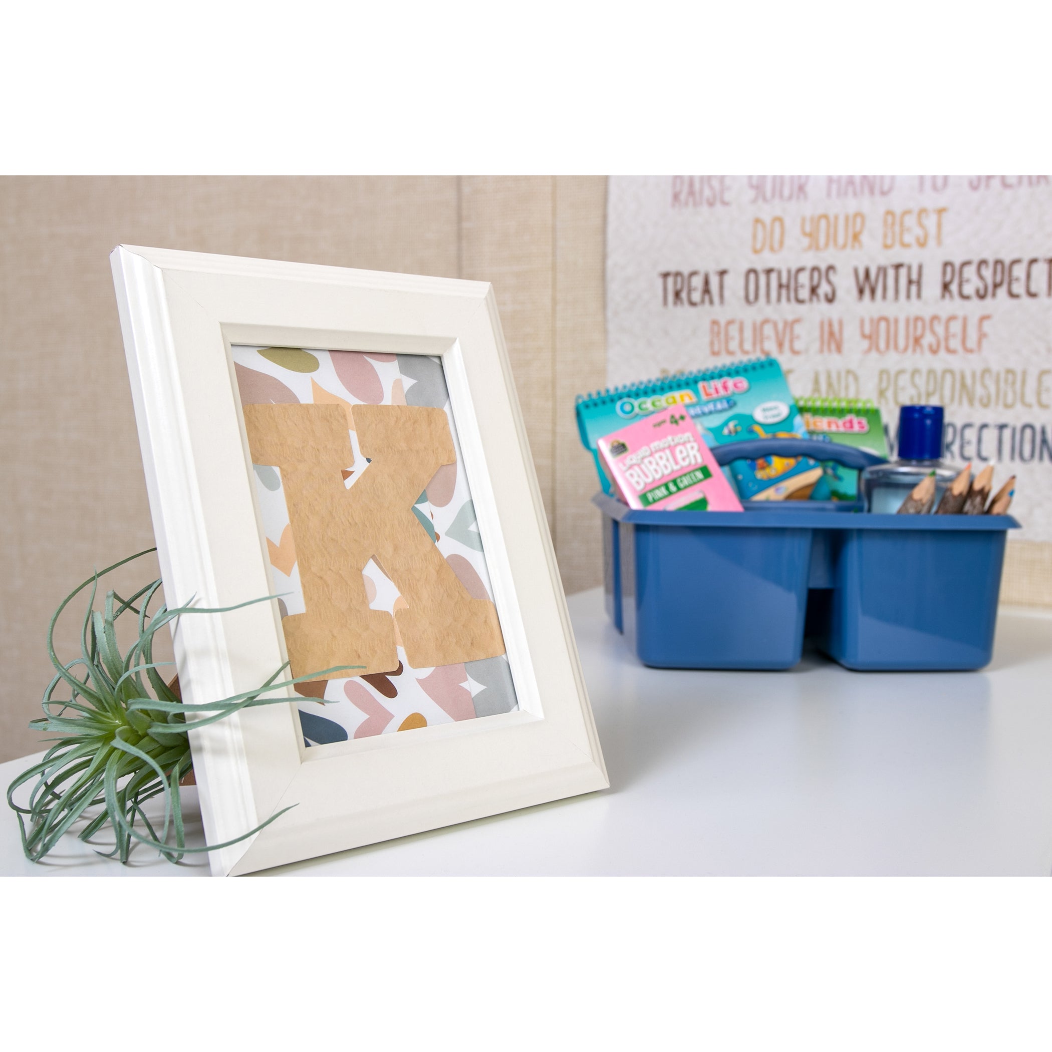 Slate Blue Plastic Storage Caddy