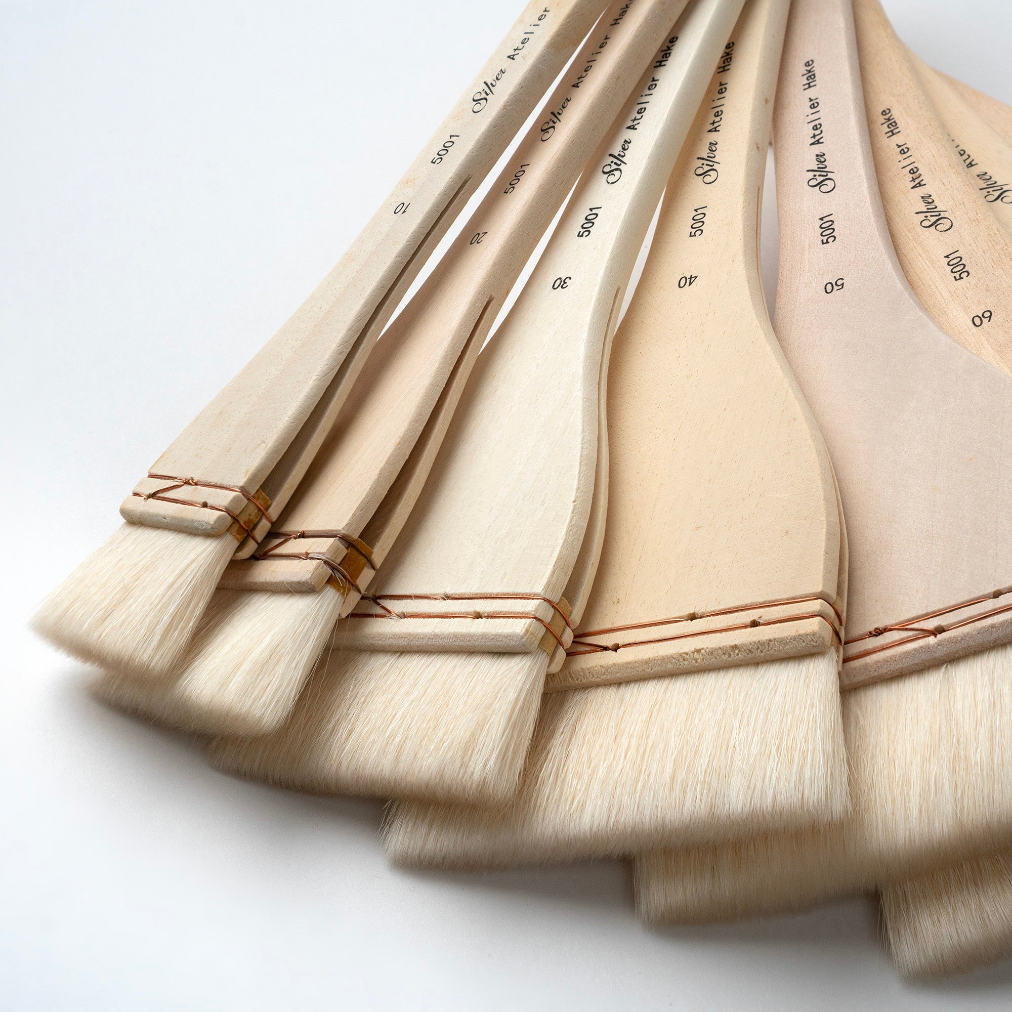 Silver Hake Set, 9 Brushes