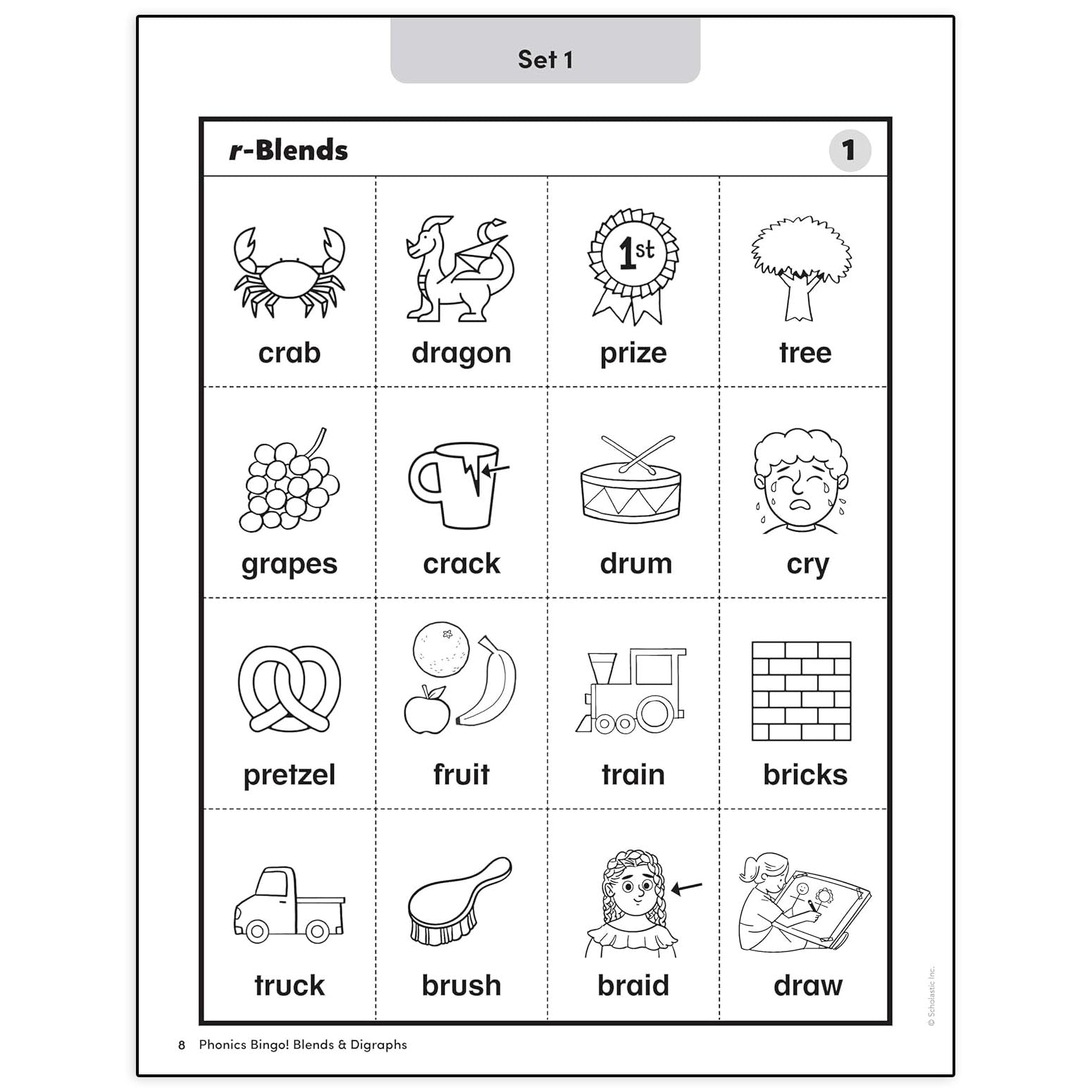 Phonics Bingo: Blends & Digraphs Activity Book
