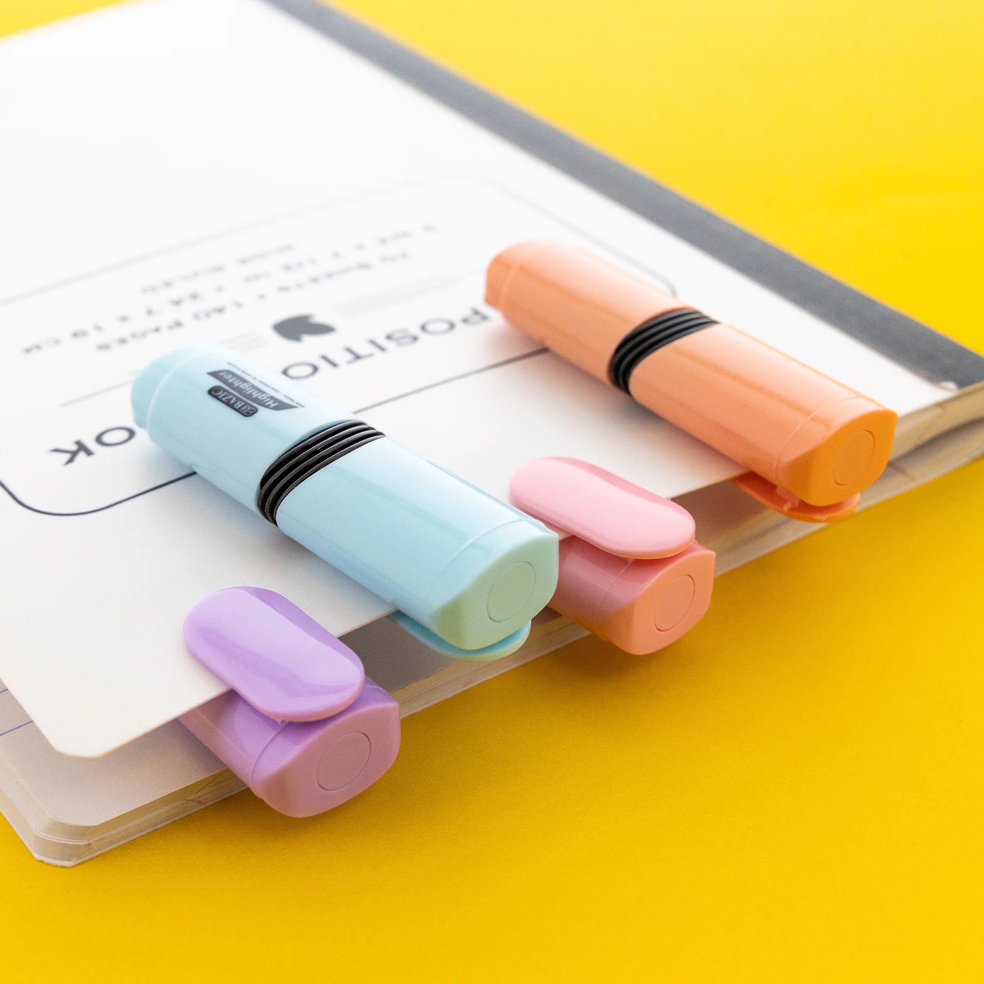 Mini Desk Style Pastel Highlighters, Pack of 4
