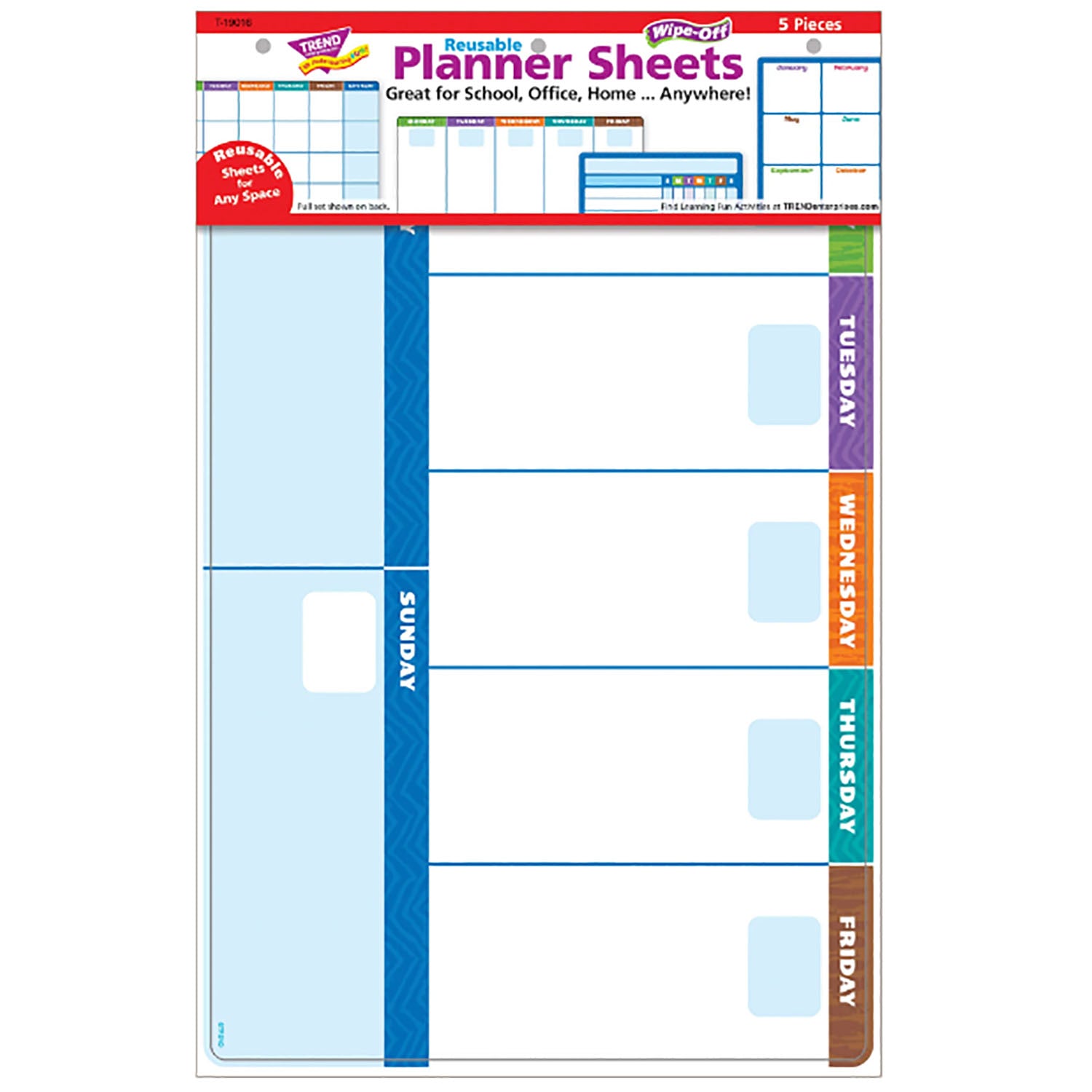 Wipe-Off Planner Sheets