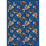 Fabulous Fifties 3'10" x 5'4" area rug in color Blue