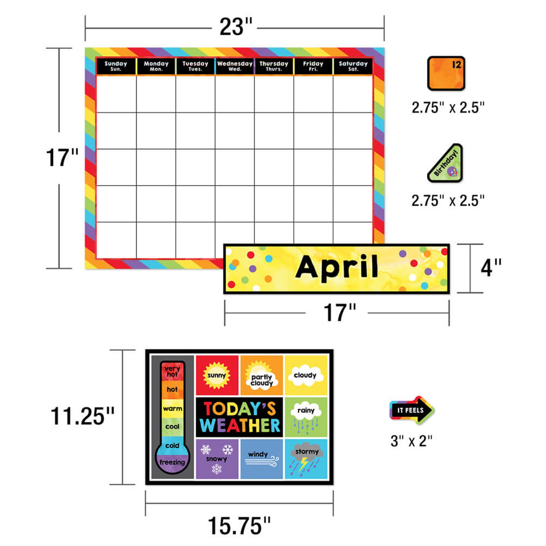 Celebrate Learning Calendar Bulletin Board Set