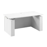Bush Business Furniture Stratus&nbsp;60W x&nbsp;30D Electric Height Adjustable Standing Desk with Modesty Panel in White with White Base - 59.45" Width x 29.37" Depth x 27.44" Height