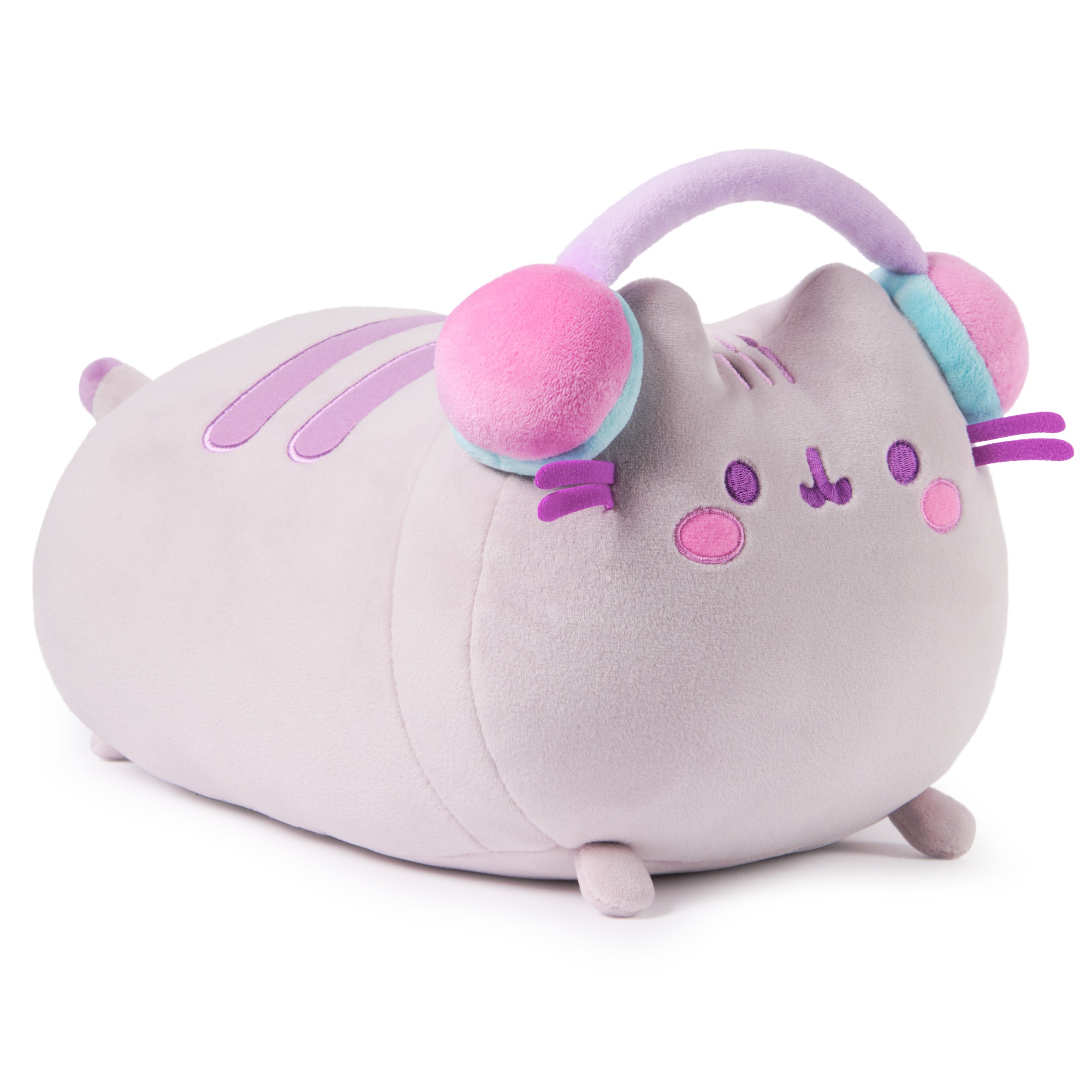 GUND Pusheen Gamer Squisheen Plush, Squishy Toy, Collectible Plush Toy, Gaming Decor, Stuffed Animal for Ages 8 and Up, Gray, 11”