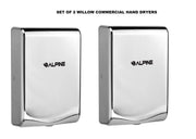 Willow Commercial Chrome High Speed Automatic Electric Hand Dryer 2 Pack