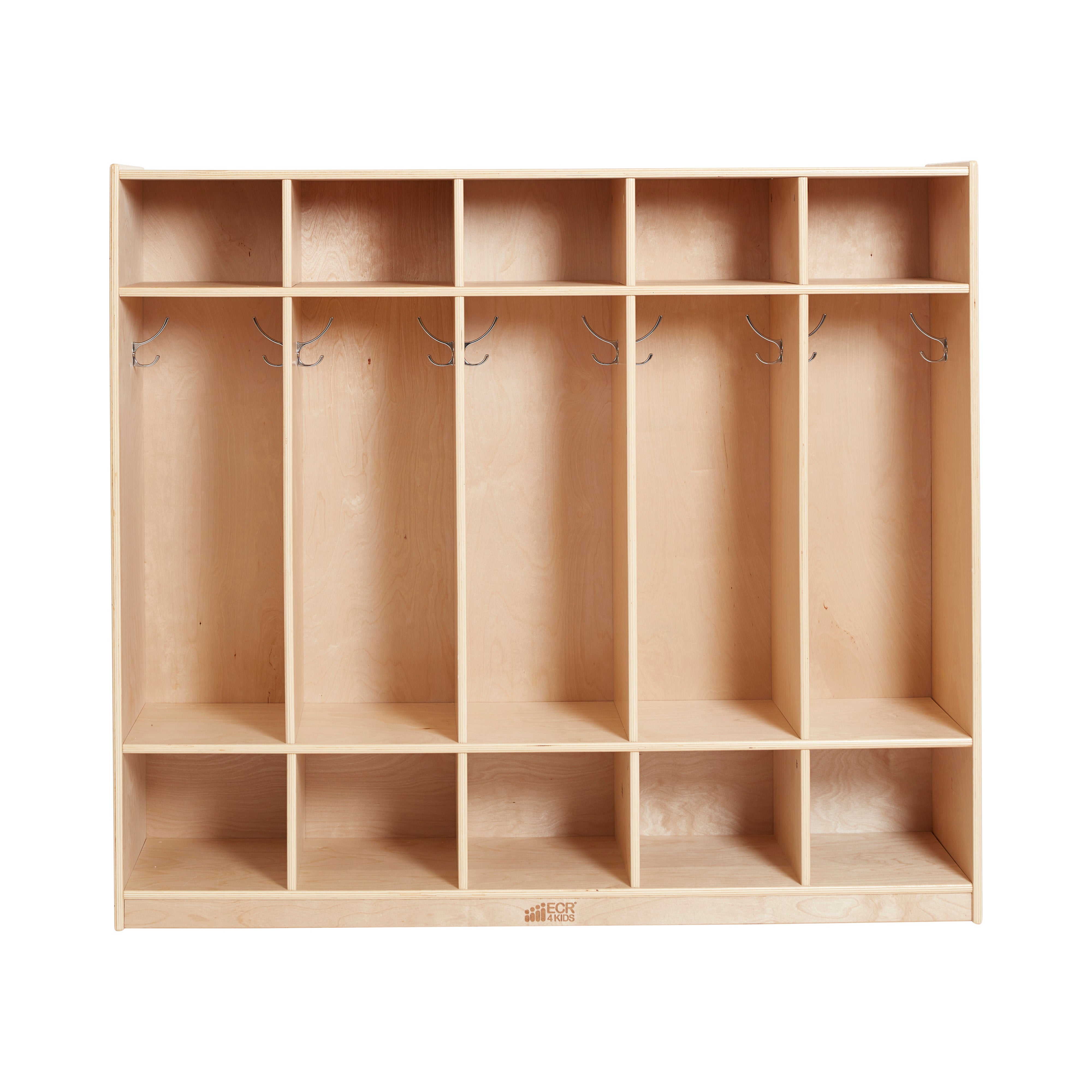 5-Section Straight Coat Locker - Natural