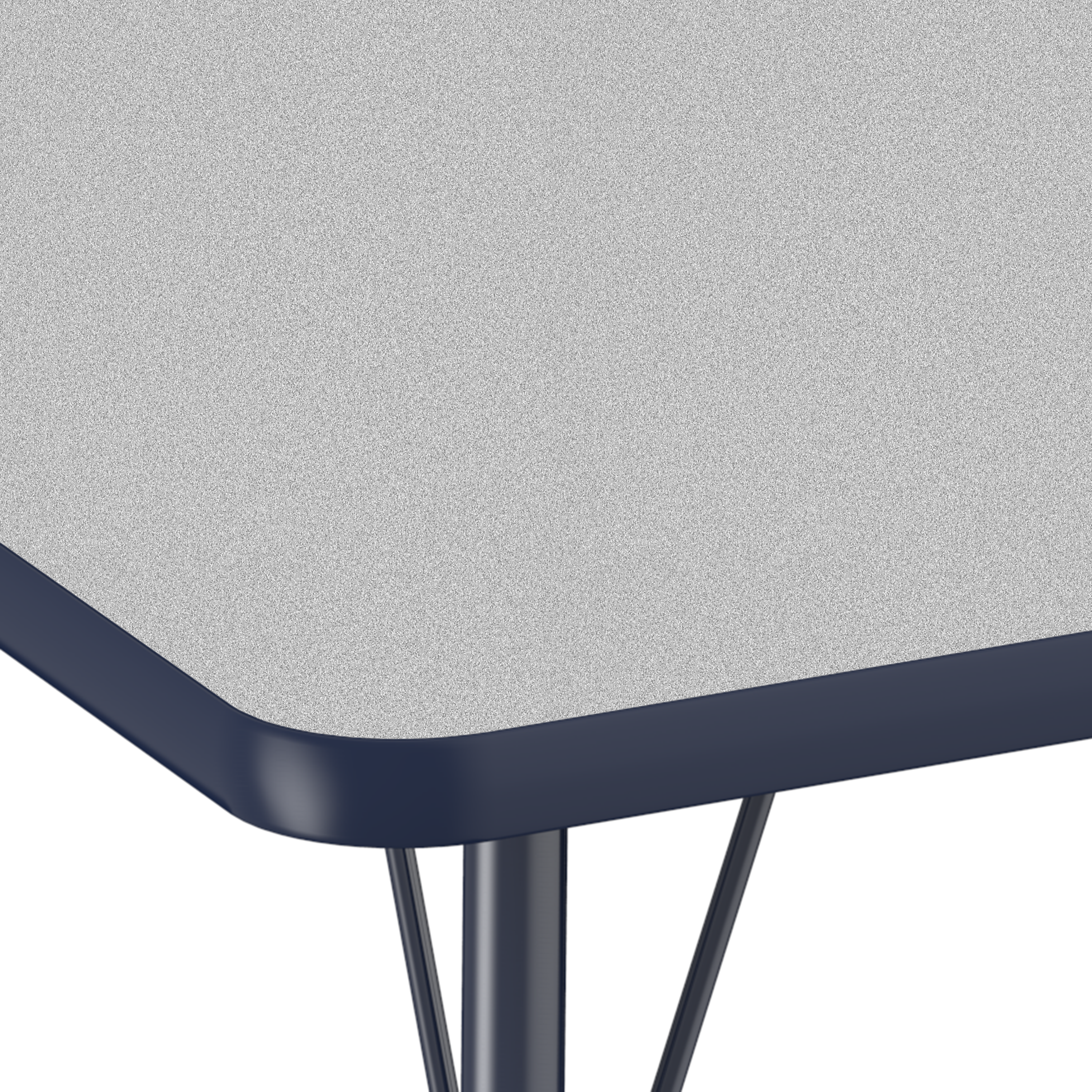 30" x 60" Rectangle T-Molding Activity Table with Adjustable Standard Swivel Glide Legs - Gray/Navy