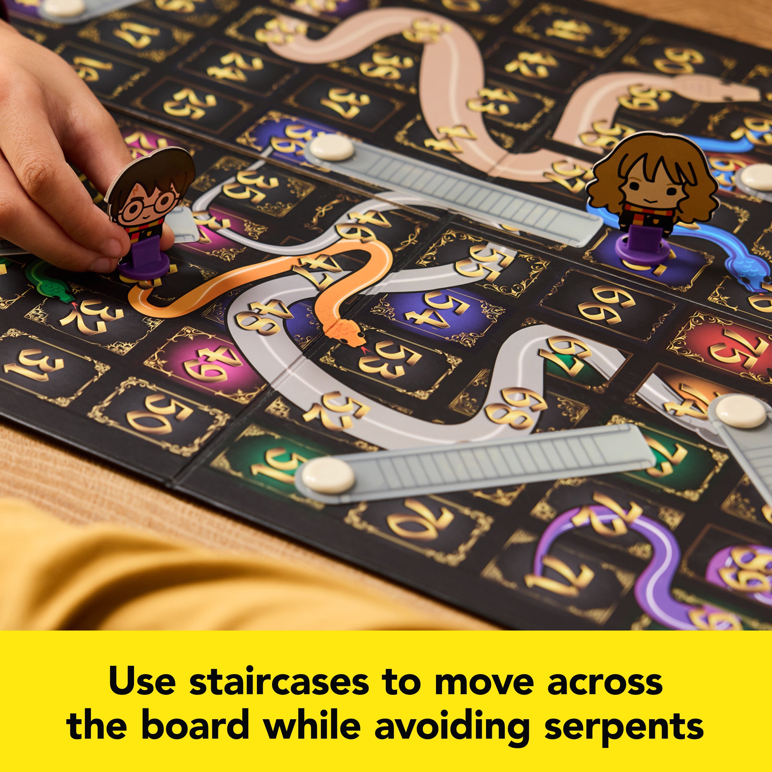 Spin Master Games, Wizarding World of Harry Potter Serpents & Staircases Classic Game, Harry Potter Game for Muggles, for Kids & Family, 1-4 Players, for Ages 5 & Up