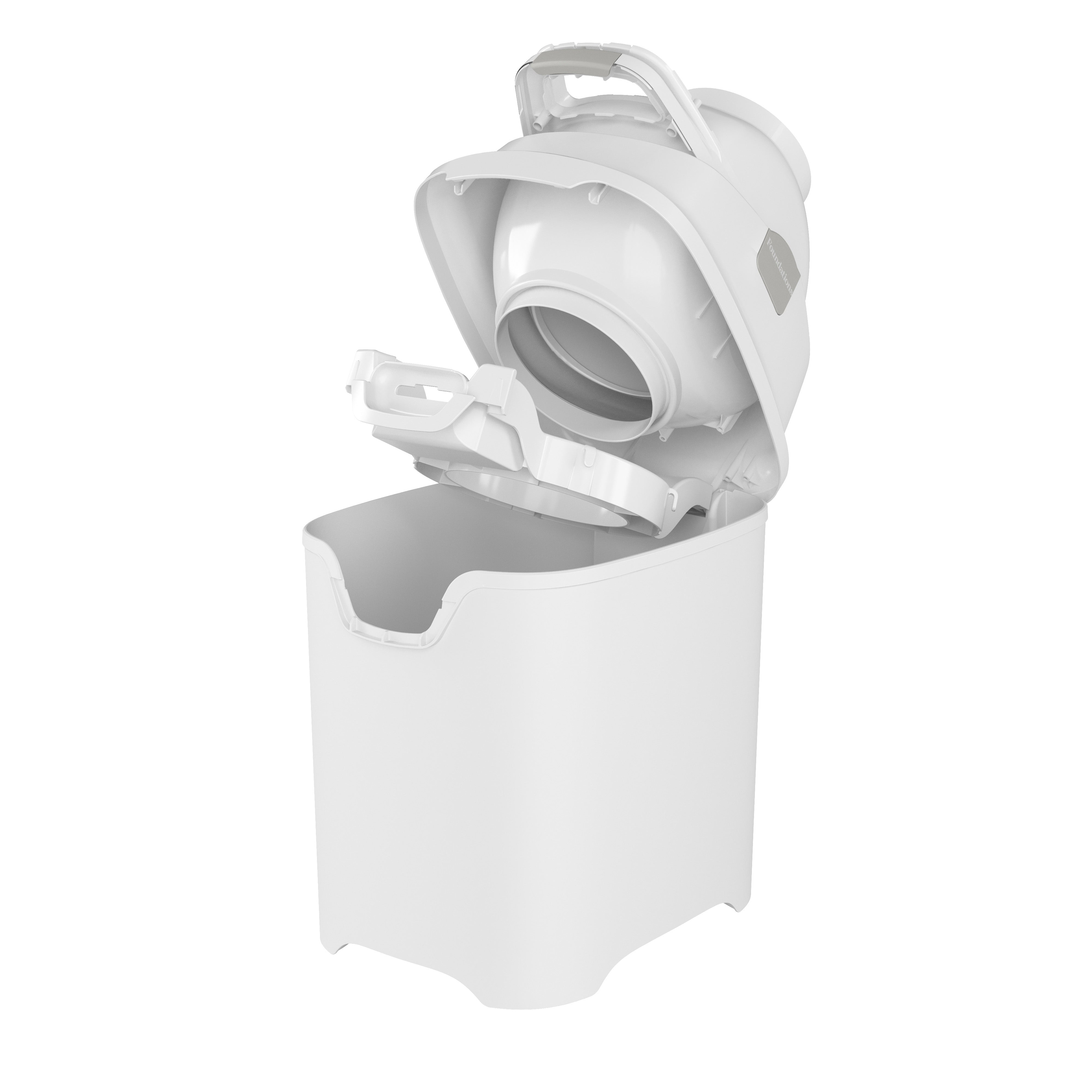 Foundations Mini Diaper Pail, White