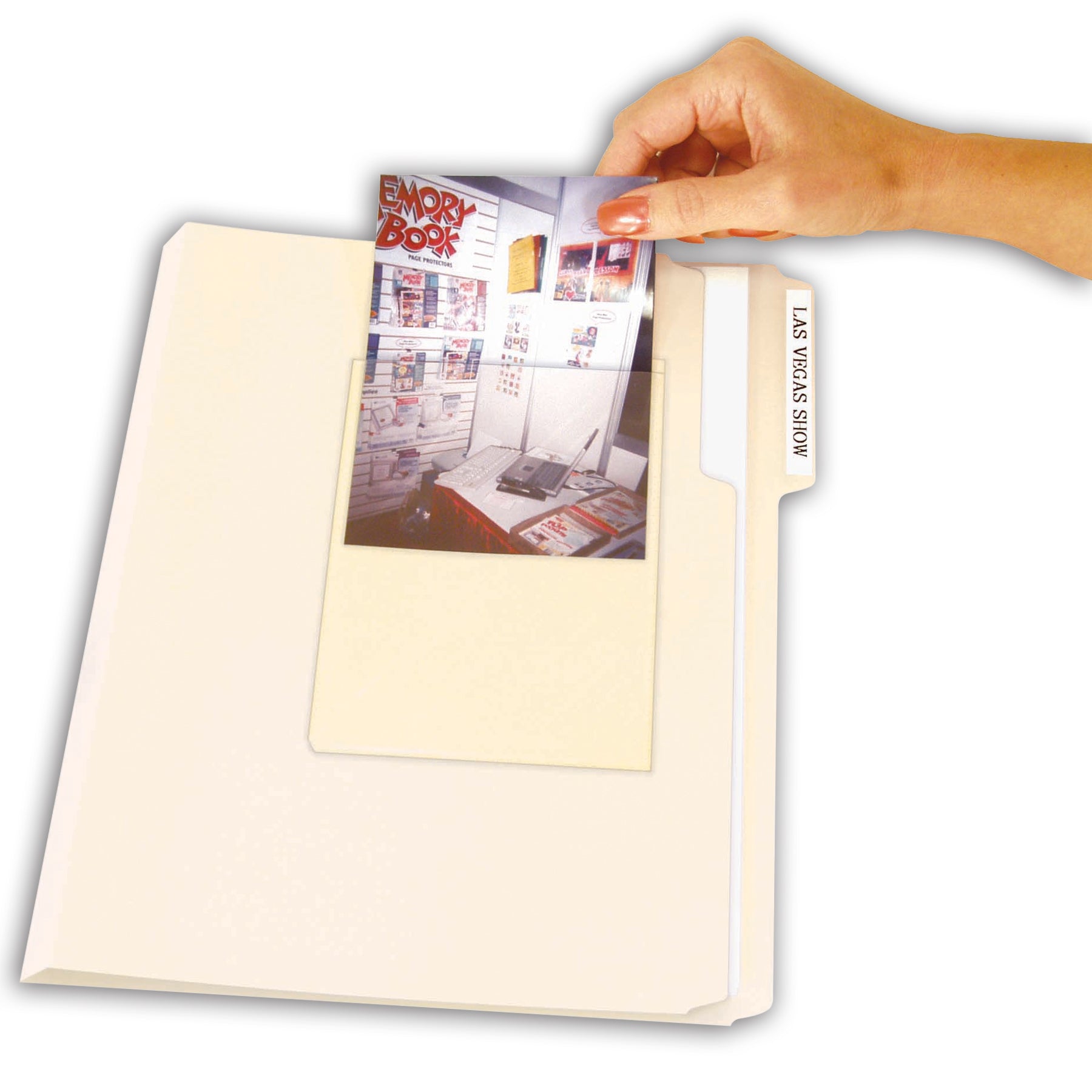 Peel & Stick Photo Holders, Clear, 4" x 6", Pack of 10