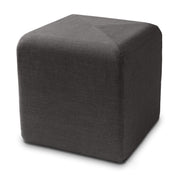 Jaxx Monroe Square Foam Ottoman with Stain Resistant Performance Fabric, Small (18 x 18), Ebony