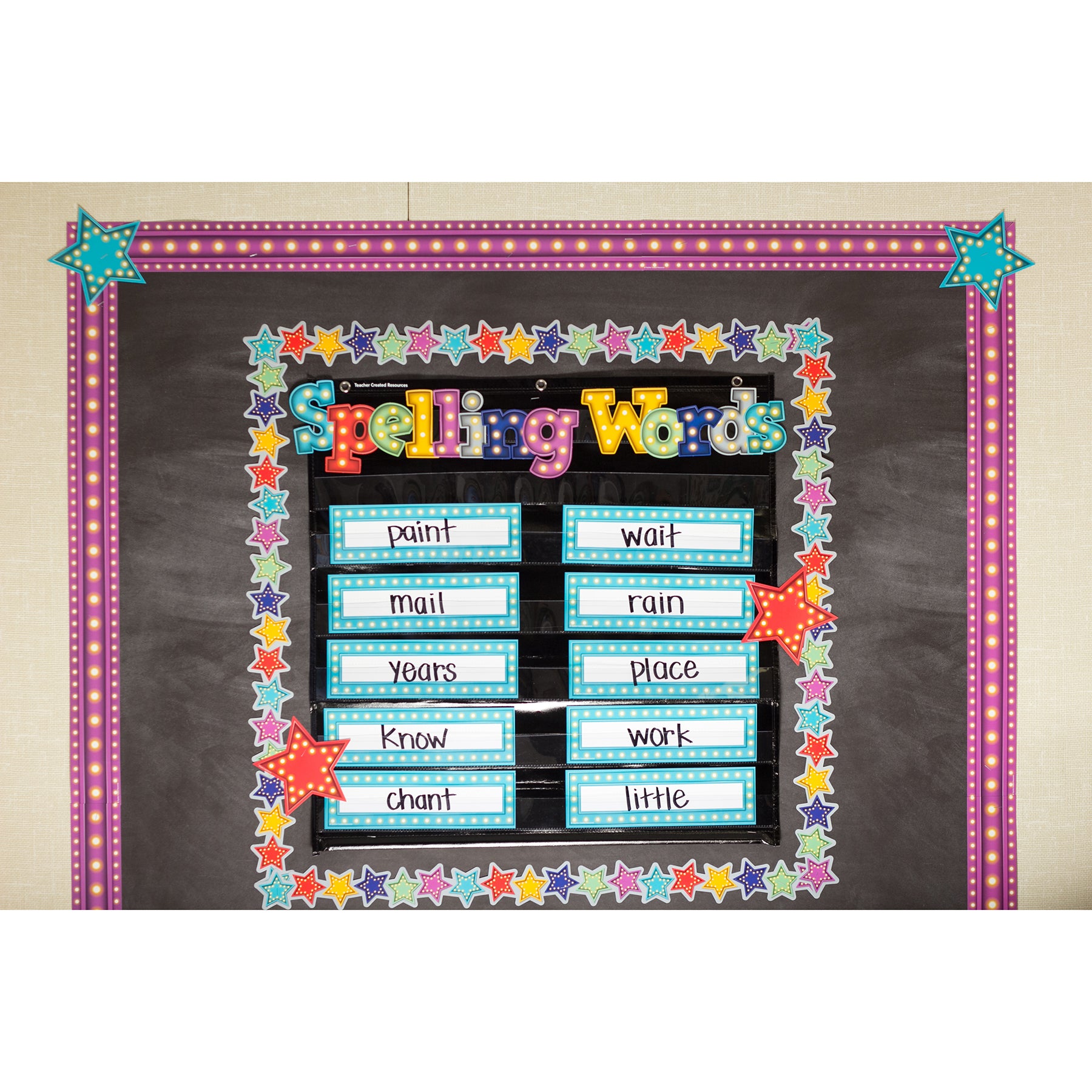 Black 7 Pocket Chart (28" x 28")