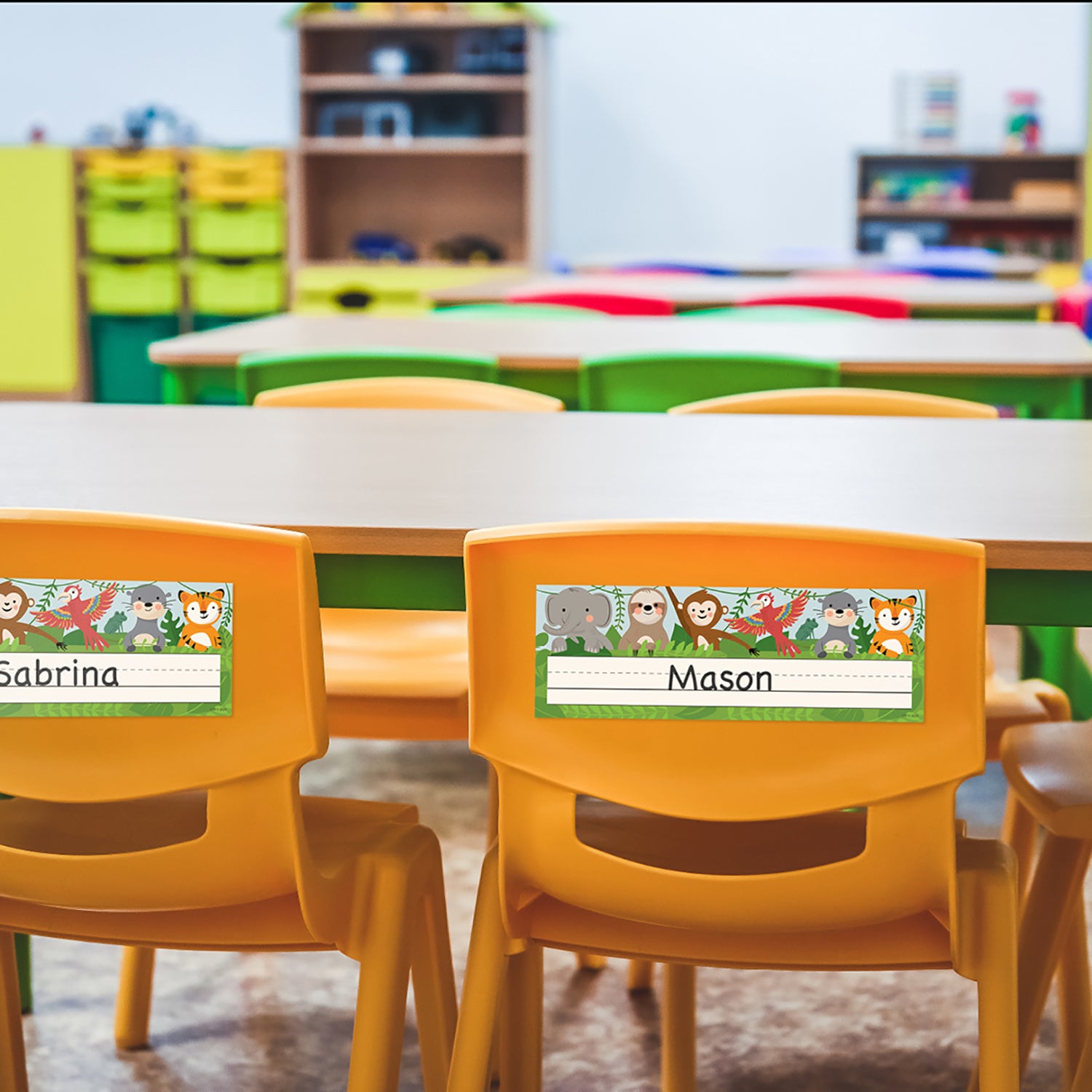 Jungle Friends Name Plates, Pack of 36