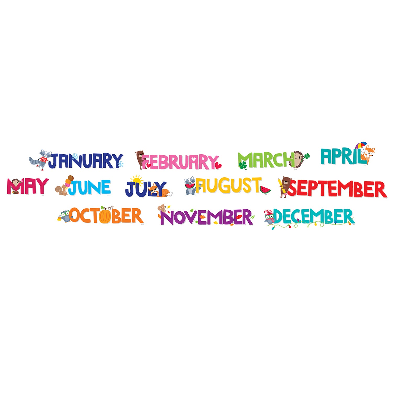 Woodland Friends Calendar Bulletin Board Set