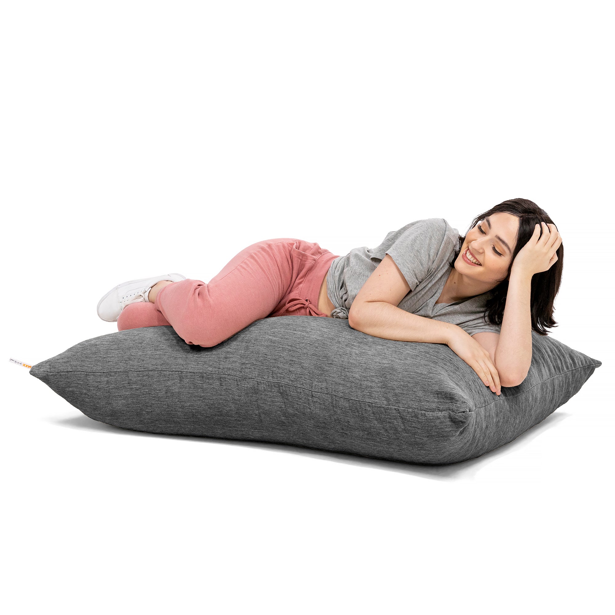 Jaxx Pillow Saxx 3.5 Foot Giant Décor Floor Pillow, Premium Chenille Cover, Grey