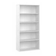 Bush Business Furniture Studio C 5 Shelf Bookcase in White - 35.71" Width x 15.43" Depth x 72.8" Height