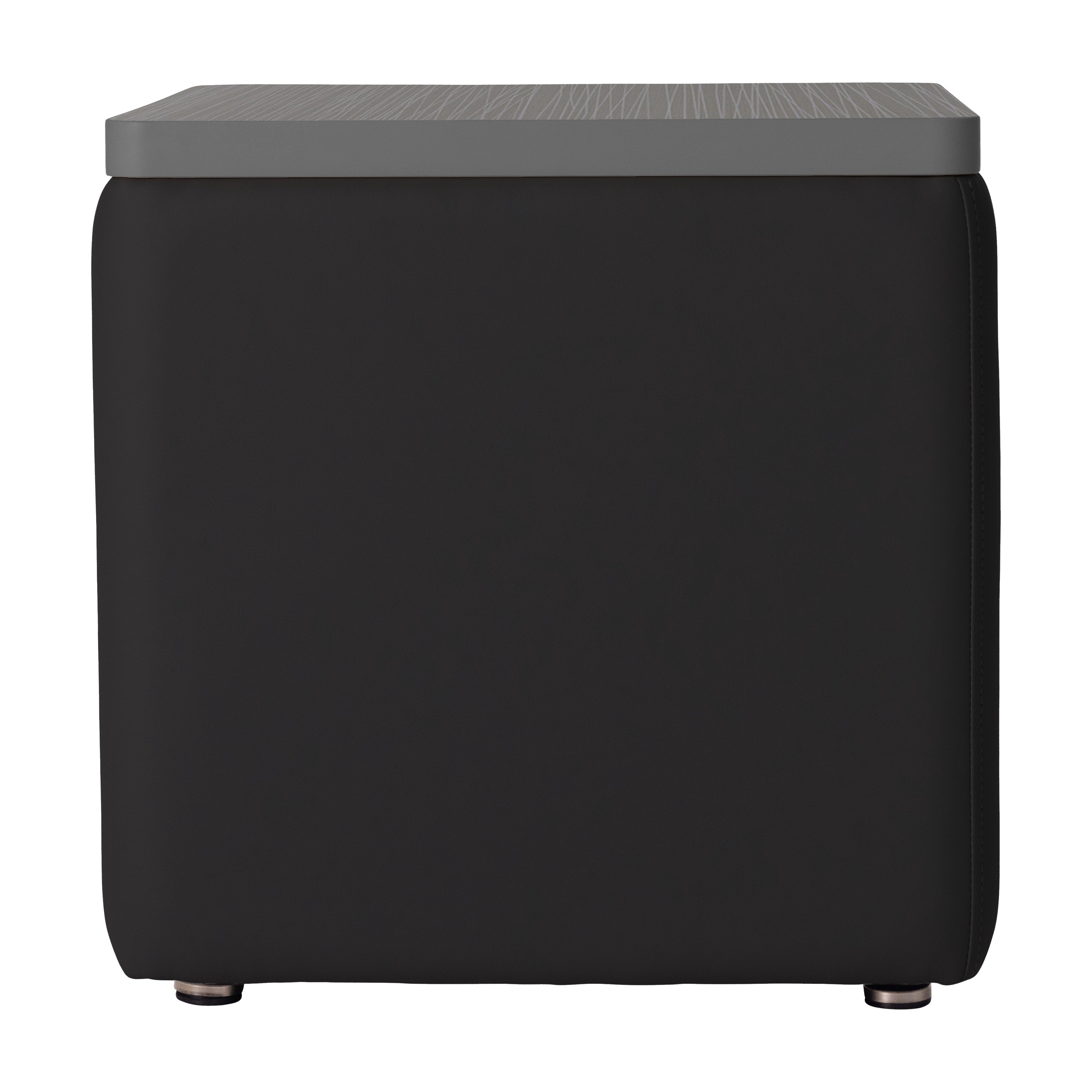 Pro Series Upholstered 18" x 18" Square Ottoman Table 18" Height - Black/Cosmic Strandz