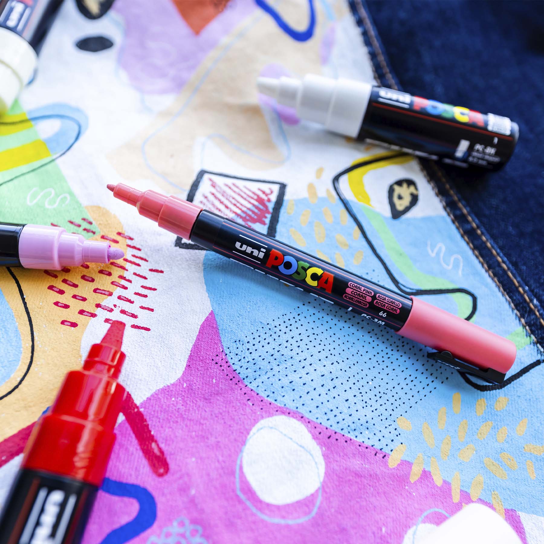 uni® POSCA PC-1MR Water-Based Paint Markers, Extra Fine Tip (0.7mm), Black